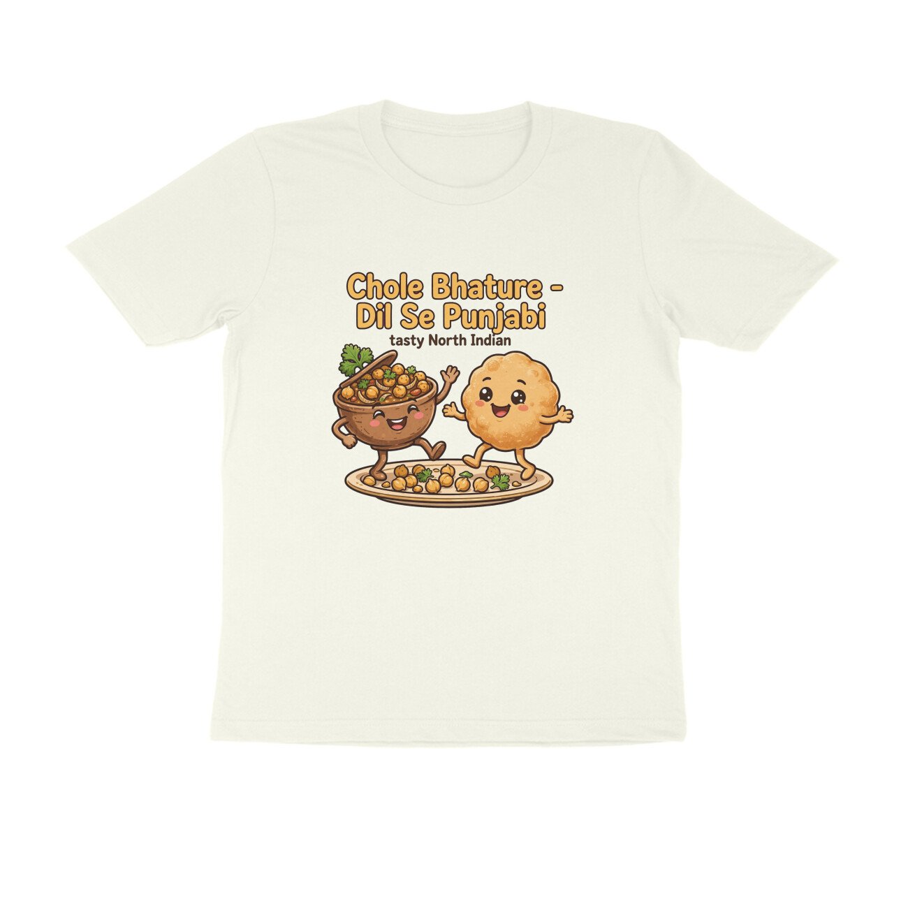 Chole Bhature Funny T-Shirt | Dil Se Punjabi Food Tee | North Indian Food Lover Shirt - Image 13