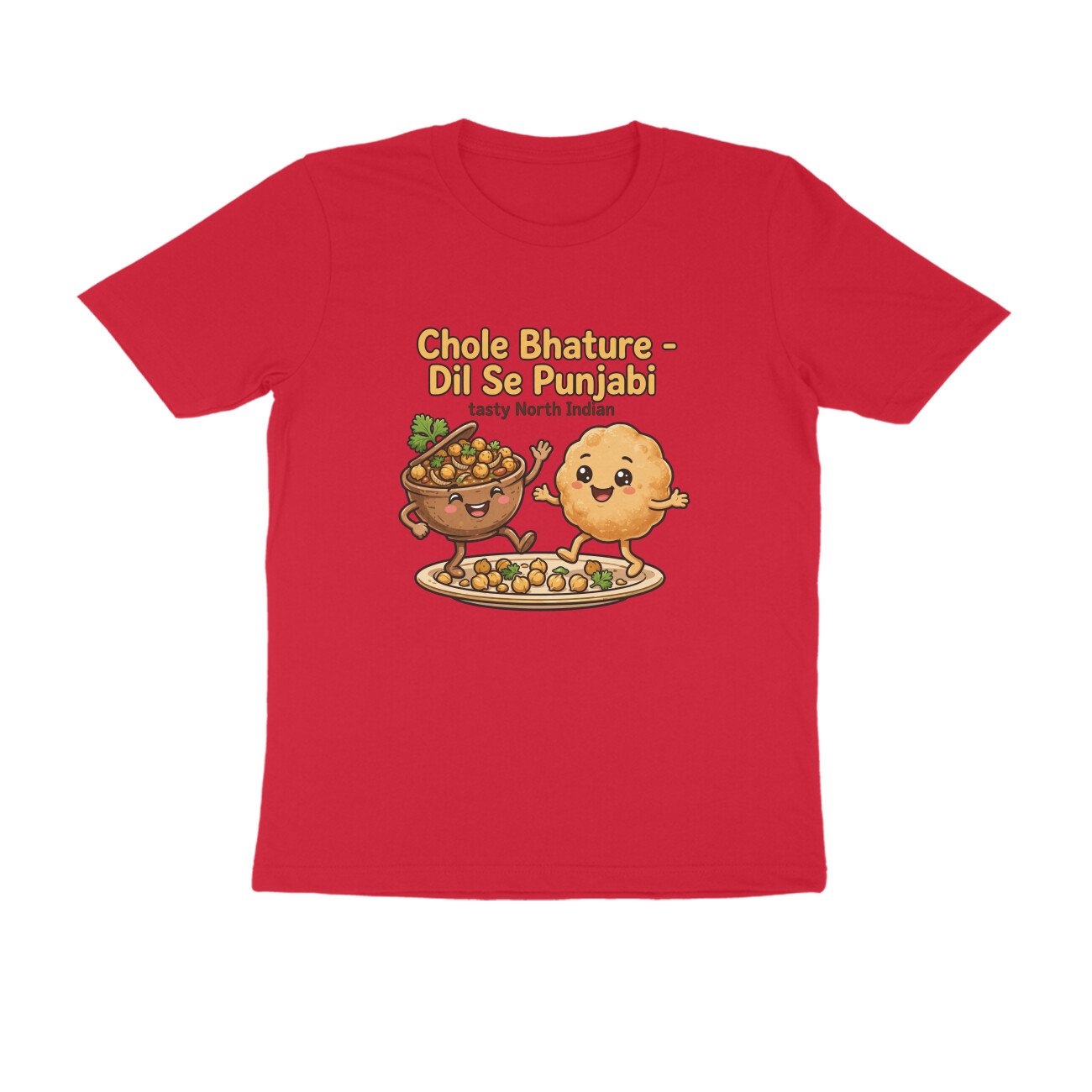 Chole Bhature Funny T-Shirt | Dil Se Punjabi Food Tee | North Indian Food Lover Shirt - Image 17