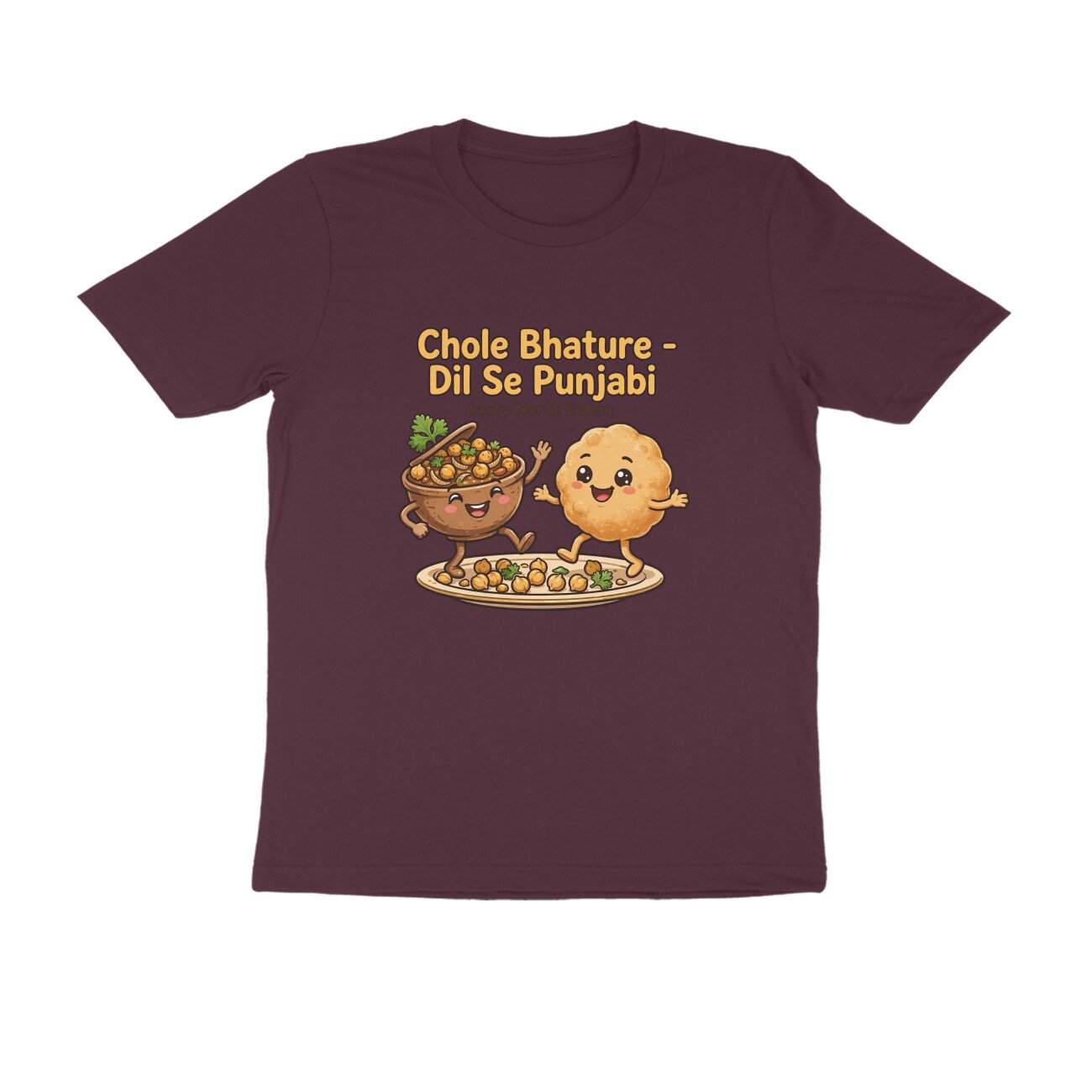 Chole Bhature Funny T-Shirt | Dil Se Punjabi Food Tee | North Indian Food Lover Shirt - Image 19