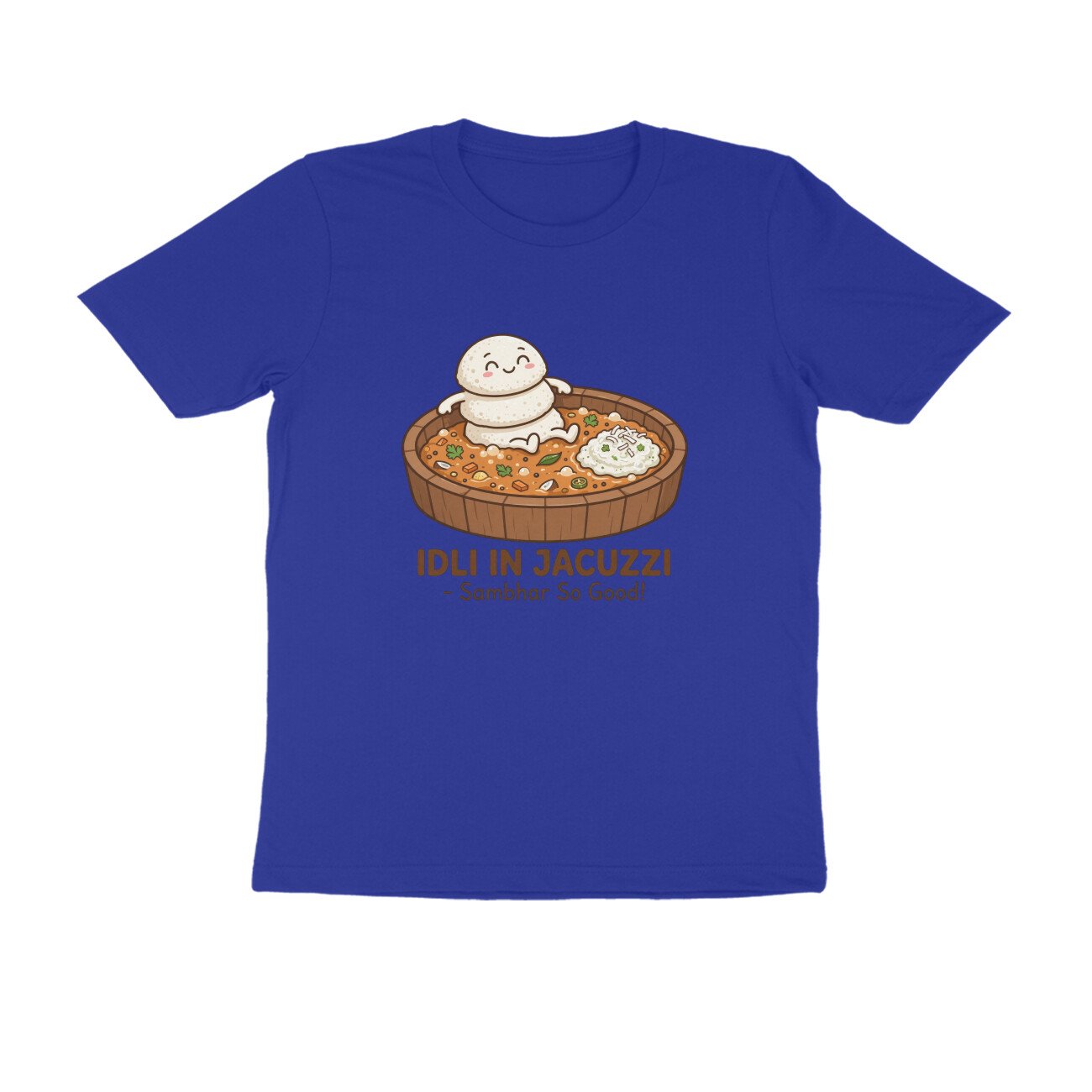 Funny Idli Sambhar T-Shirt | Idli In Jacuzzi South Indian Breakfast Lover Tee - Image 5