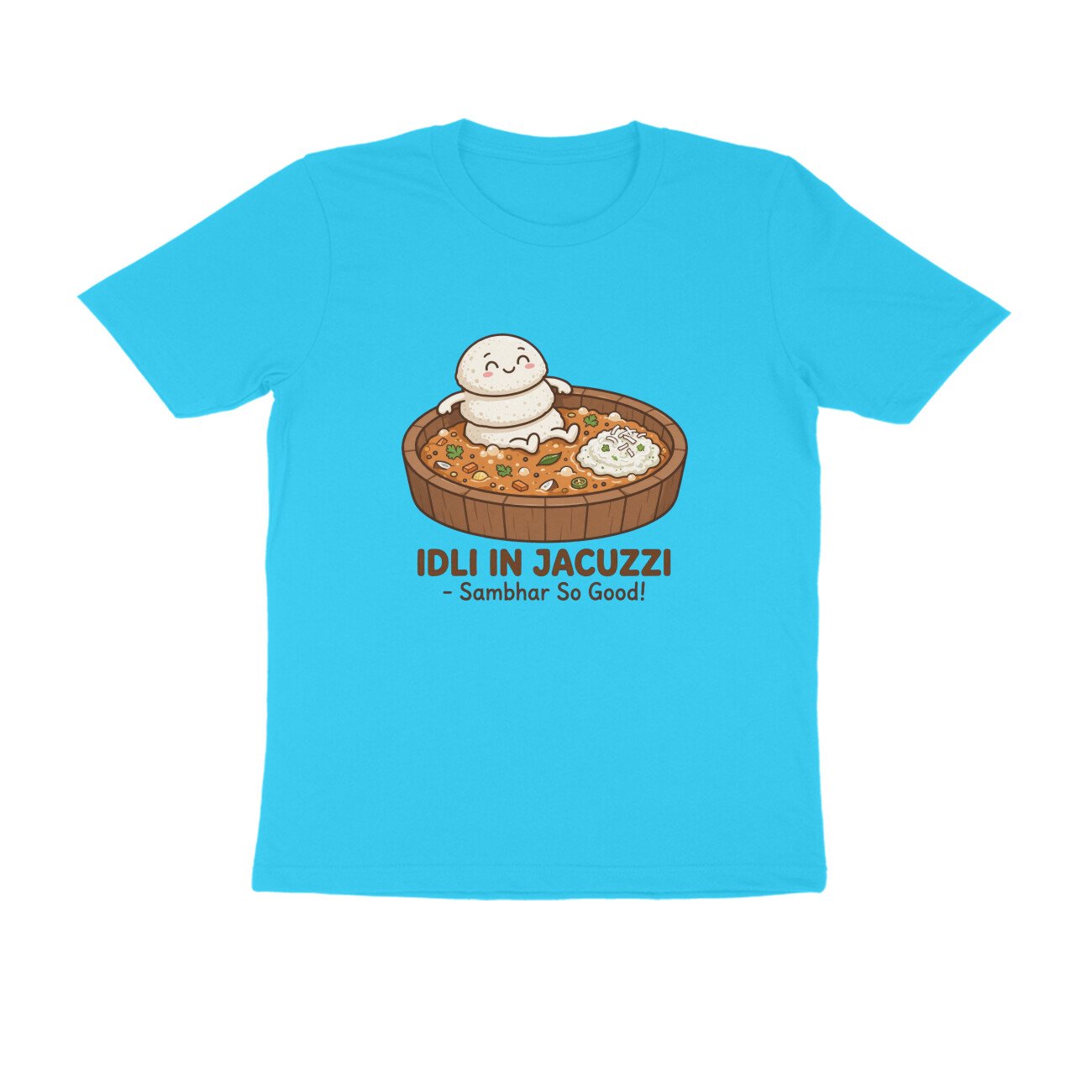 Funny Idli Sambhar T-Shirt | Idli In Jacuzzi South Indian Breakfast Lover Tee - Image 6