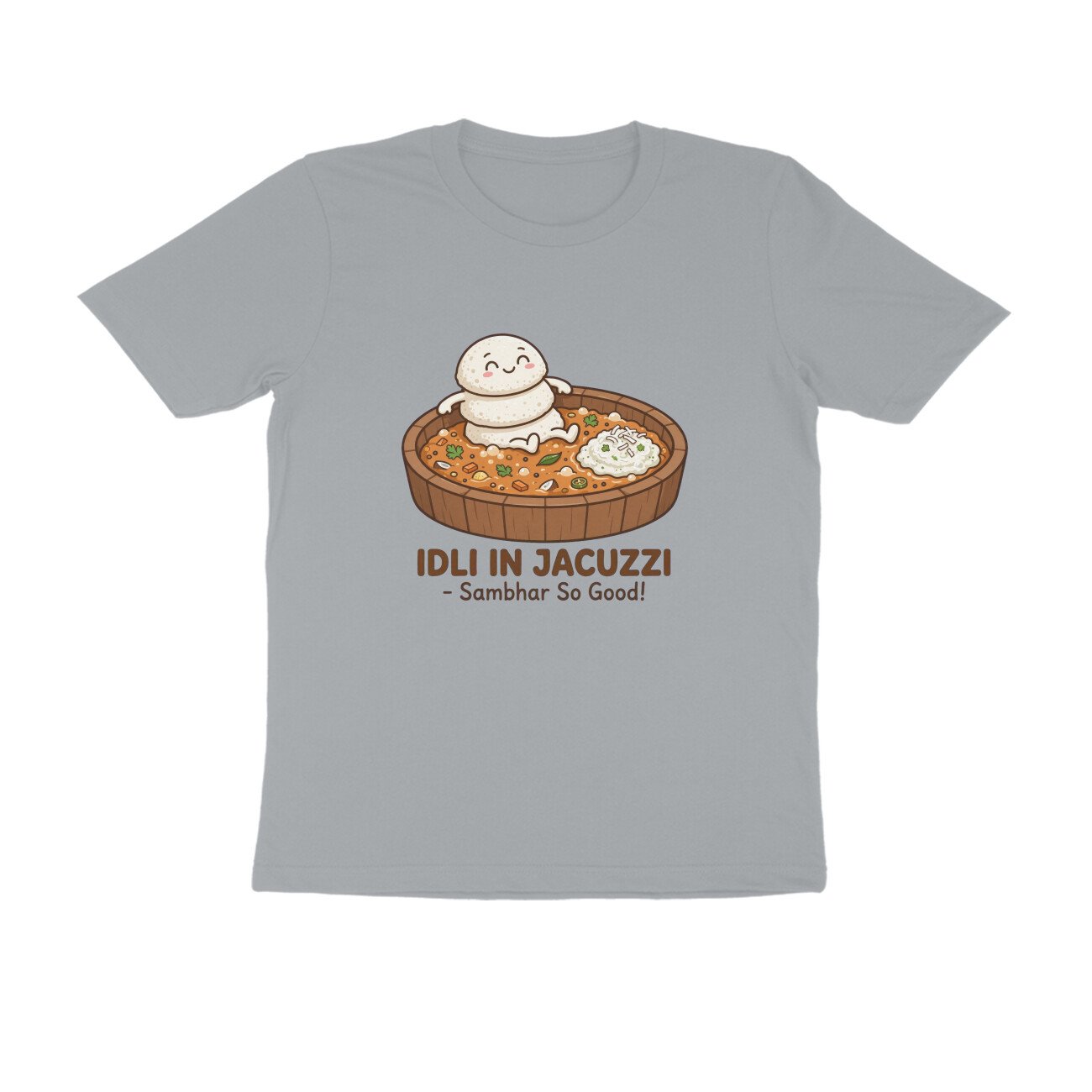 Funny Idli Sambhar T-Shirt | Idli In Jacuzzi South Indian Breakfast Lover Tee - Image 7