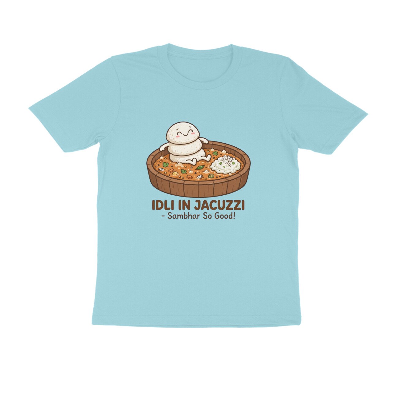 Funny Idli Sambhar T-Shirt | Idli In Jacuzzi South Indian Breakfast Lover Tee - Image 8