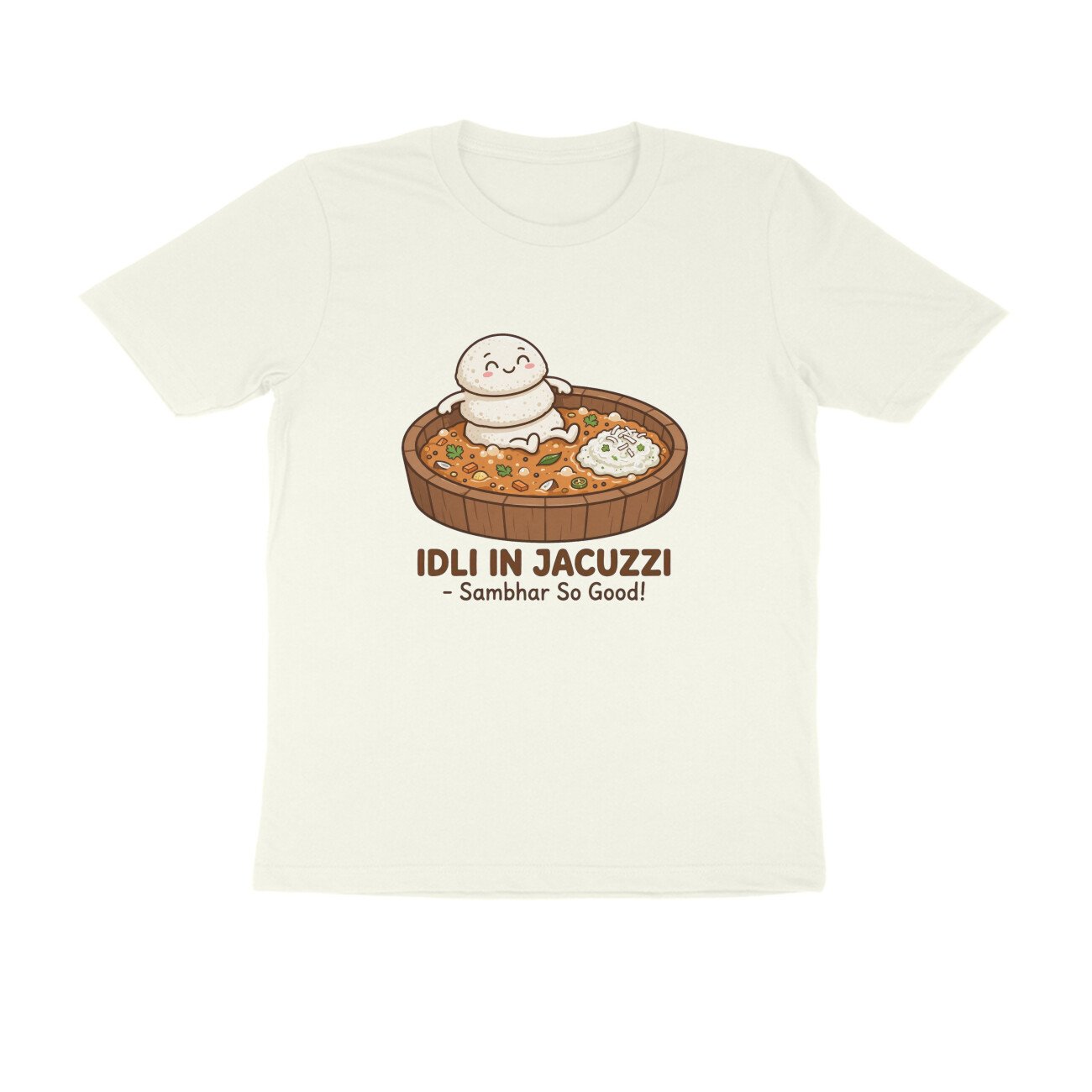 Funny Idli Sambhar T-Shirt | Idli In Jacuzzi South Indian Breakfast Lover Tee - Image 9