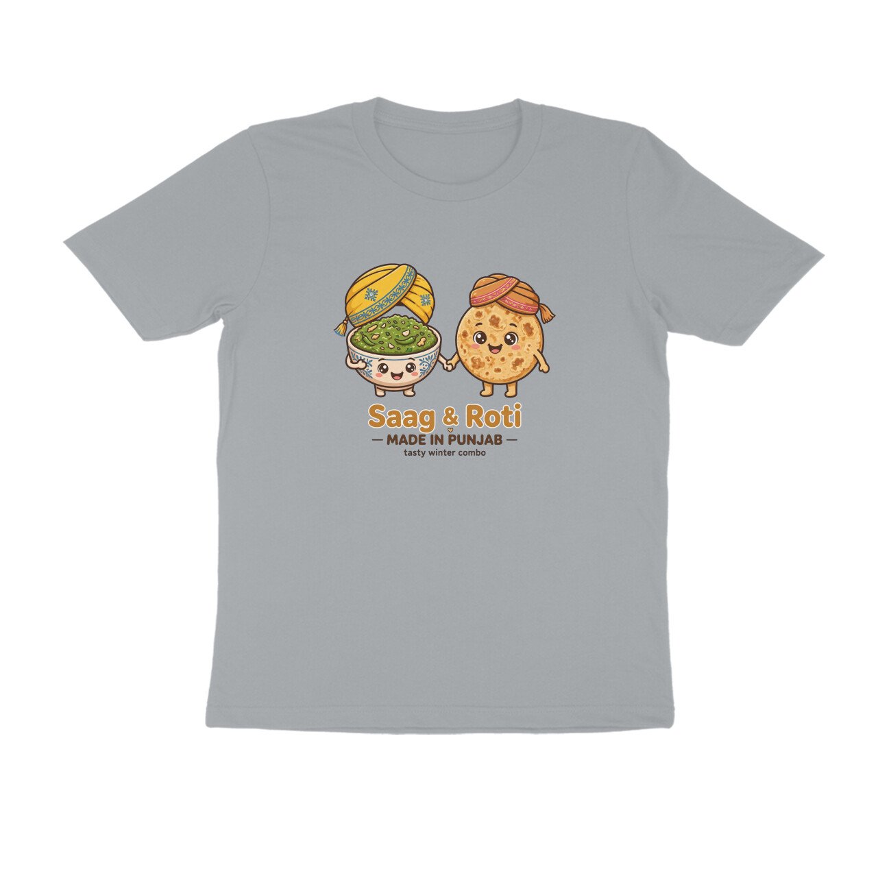 Saag And Makki Ki Roti T-Shirt | Made In Punjab Funny Punjabi Food Tee | Winter Food Lover