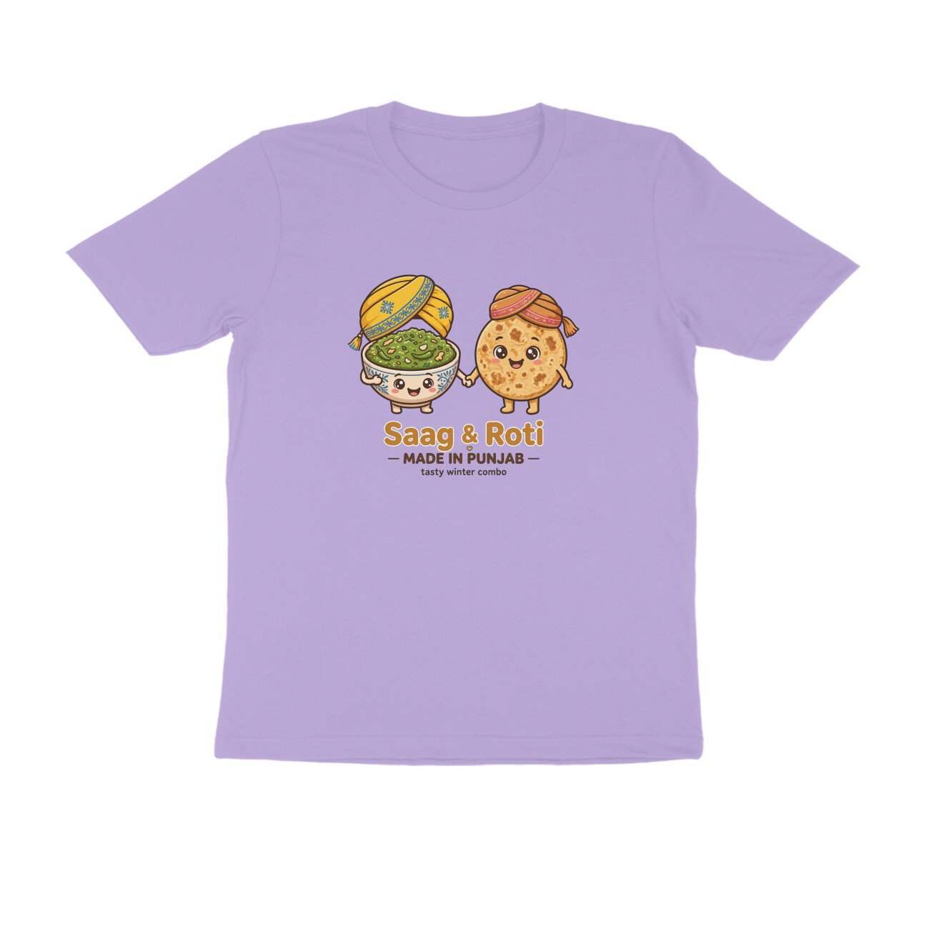 Saag And Makki Ki Roti T-Shirt | Made In Punjab Funny Punjabi Food Tee | Winter Food Lover - Image 7