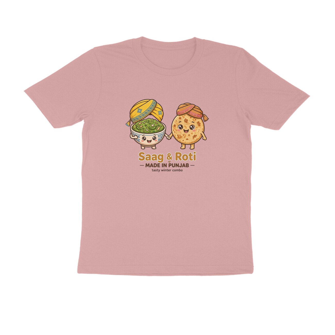 Saag And Makki Ki Roti T-Shirt | Made In Punjab Funny Punjabi Food Tee | Winter Food Lover - Image 10