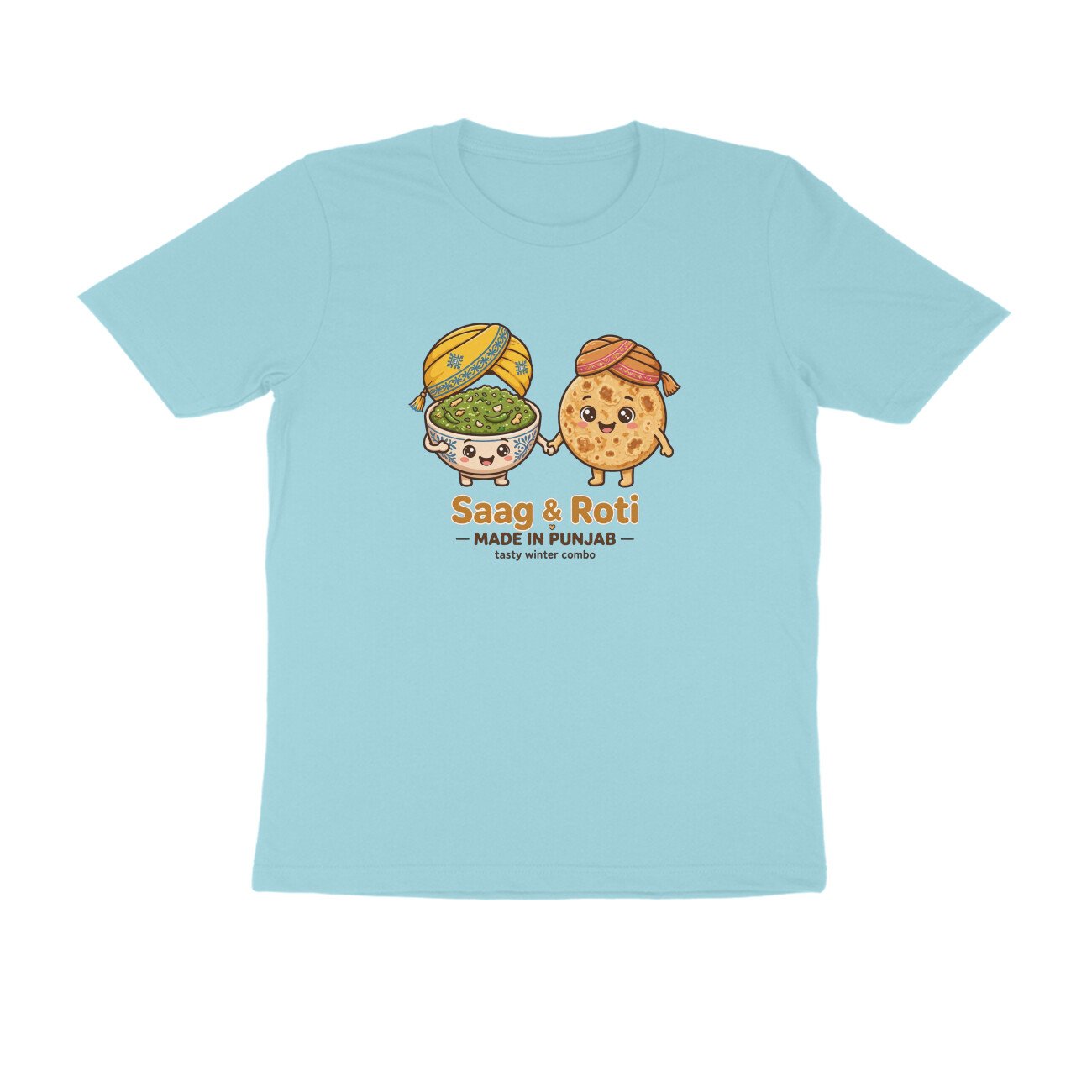 Saag And Makki Ki Roti T-Shirt | Made In Punjab Funny Punjabi Food Tee | Winter Food Lover - Image 13