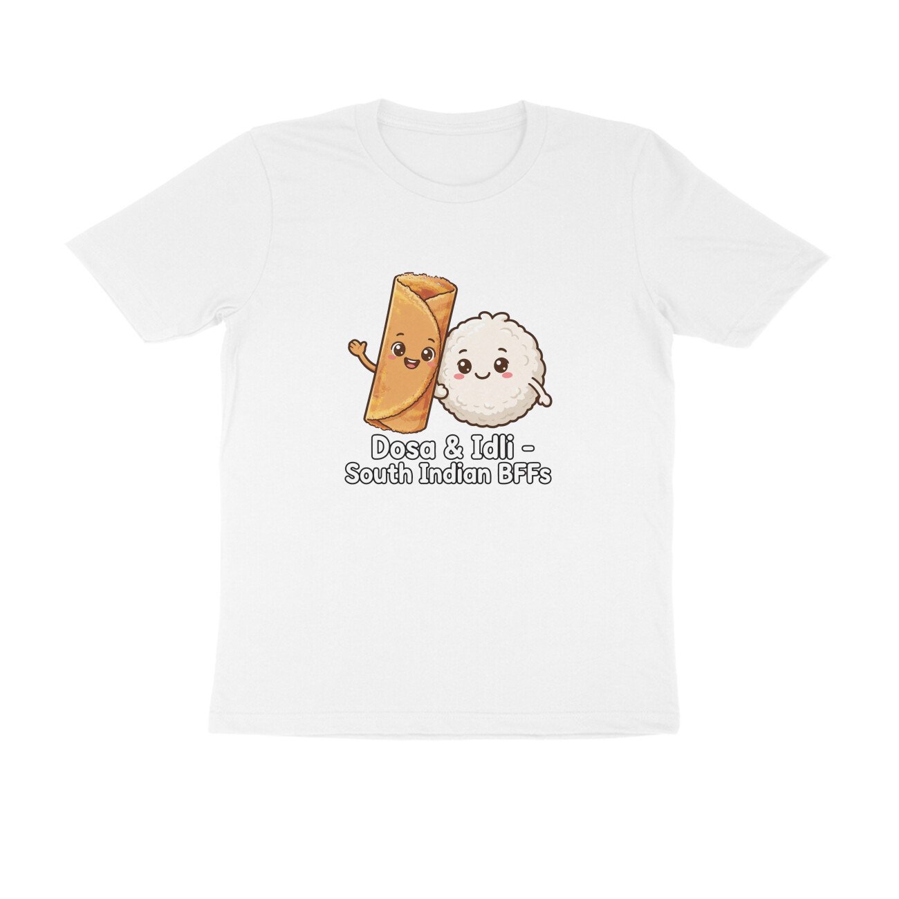 Dosa And Idli BFF T-Shirt | South Indian Breakfast Best Friends Tee - Image 9