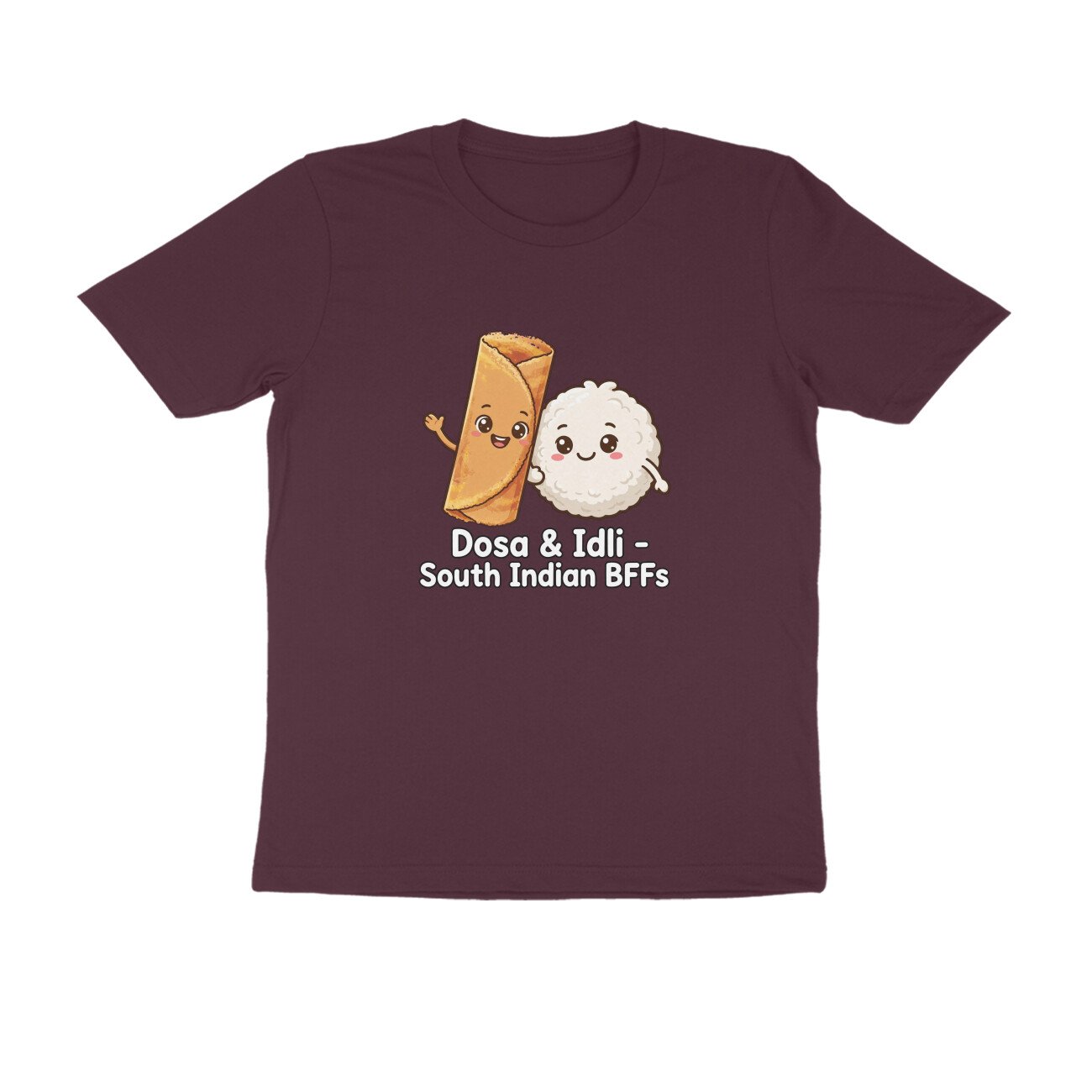 Dosa And Idli BFF T-Shirt | South Indian Breakfast Best Friends Tee - Image 14