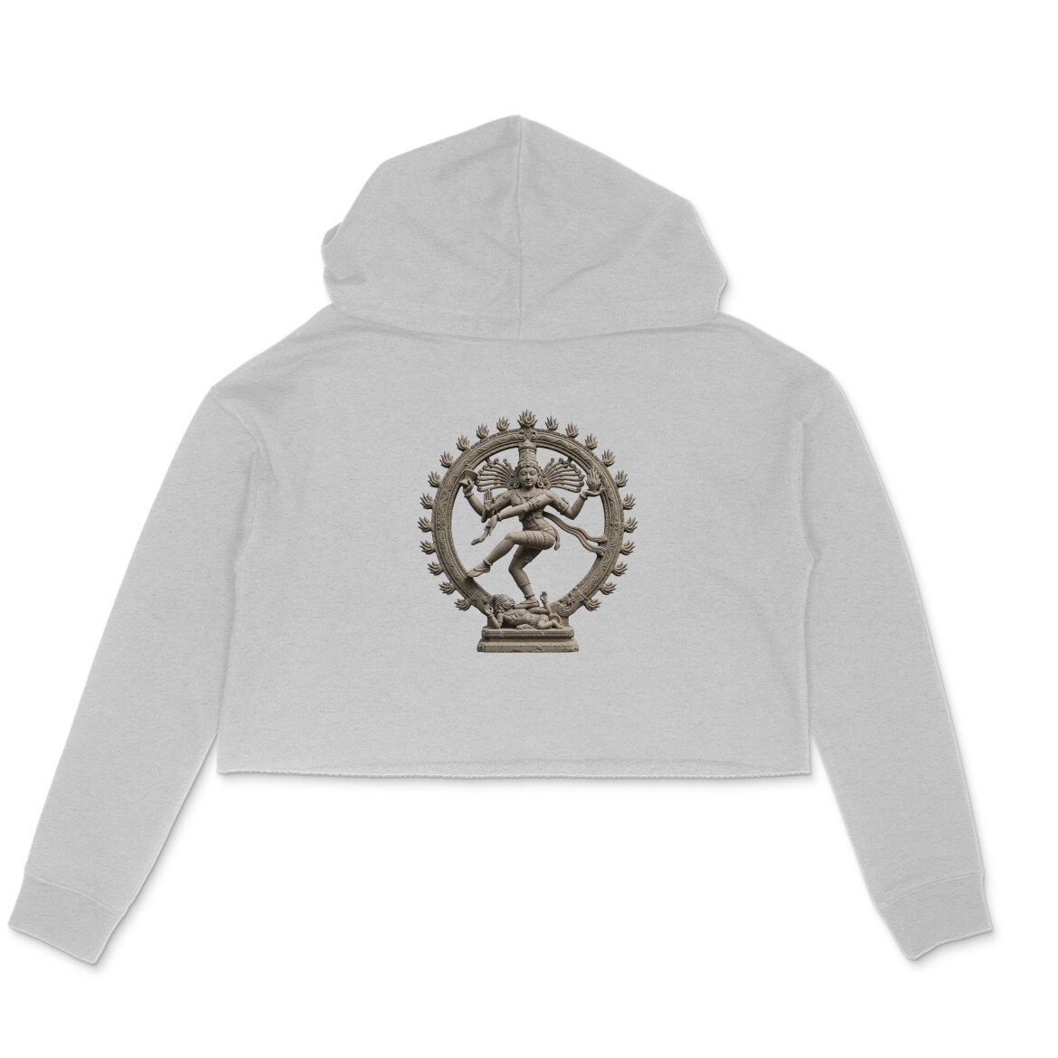 Nataraja Circle - Cosmic Dance Women's Crop Hoodie - Image 2
