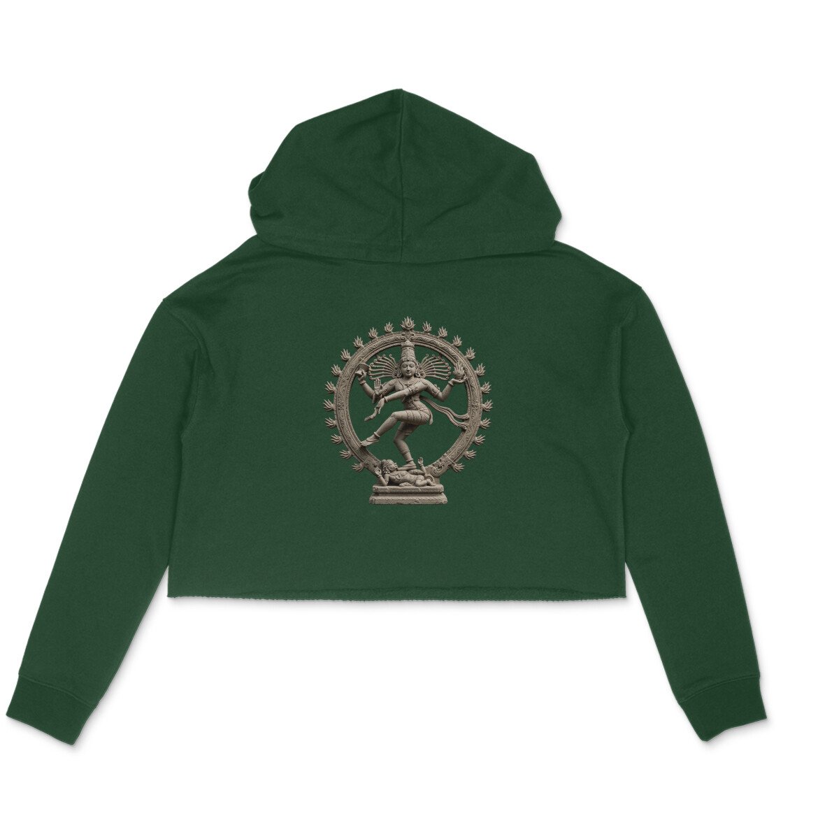 Nataraja Circle - Cosmic Dance Women's Crop Hoodie - Image 3