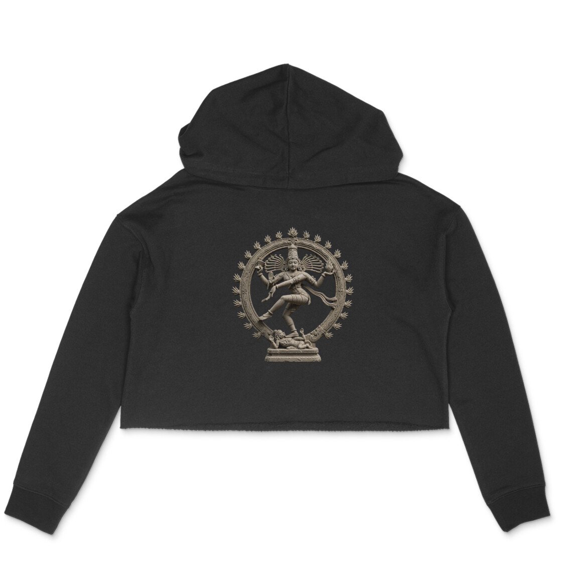Nataraja Circle - Cosmic Dance Women's Crop Hoodie - Image 5