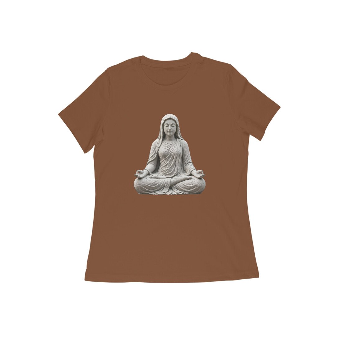 Divine Feminine Padmasana - Lotus Meditation Women's Half Sleeve T-Shirt - Image 4