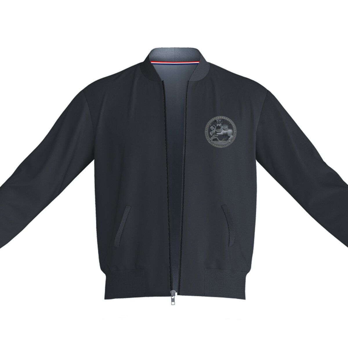 Hoysala Floral Scroll Indian Culture Bomber Jacket | Regular Fit 320 GSM | Devlipi