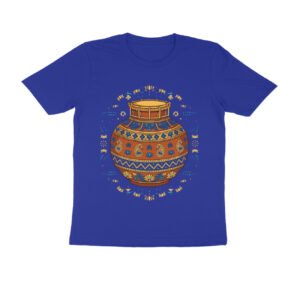 Mizhavu Vibrant Copper Drum T-Shirt – Kerala Traditional Musical Instrument Graphic Tee | Devlipi