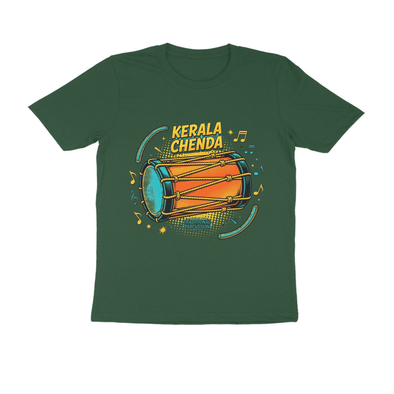 Kerala Chenda vibrant T-Shirt – Traditional Kerala Drum Graphic Tee | Devlipi - Image 6