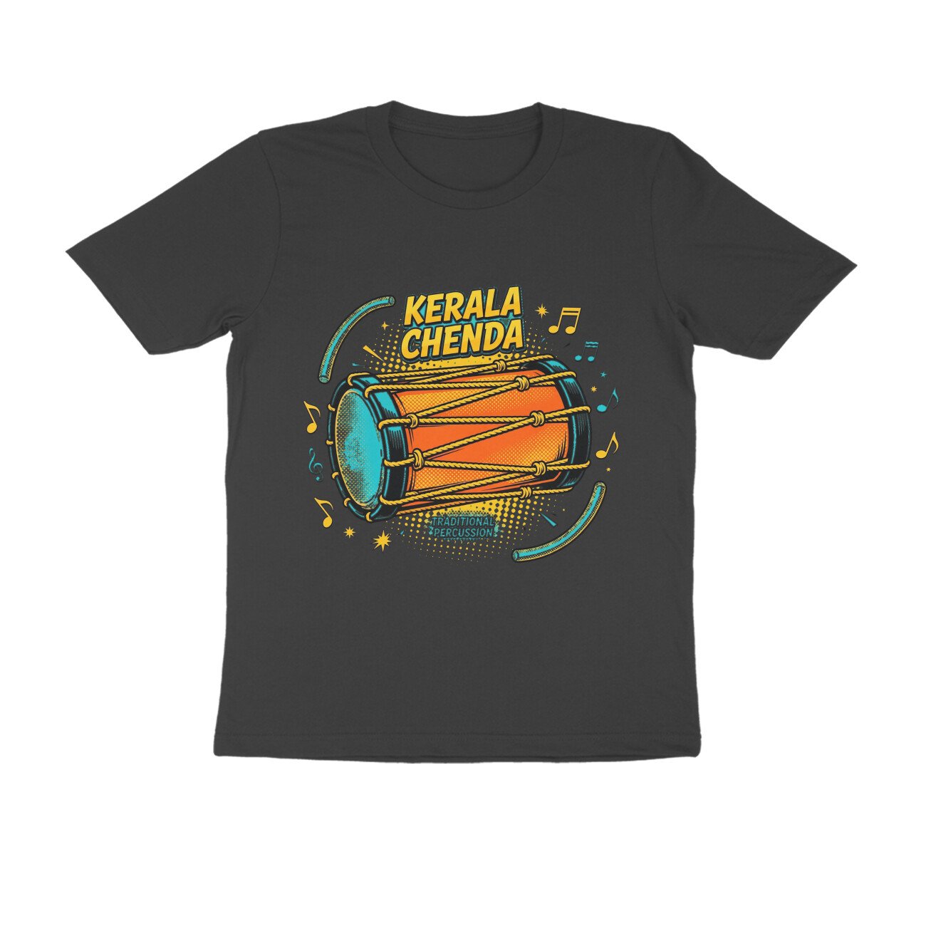 Kerala Chenda vibrant T-Shirt – Traditional Kerala Drum Graphic Tee | Devlipi - Image 10