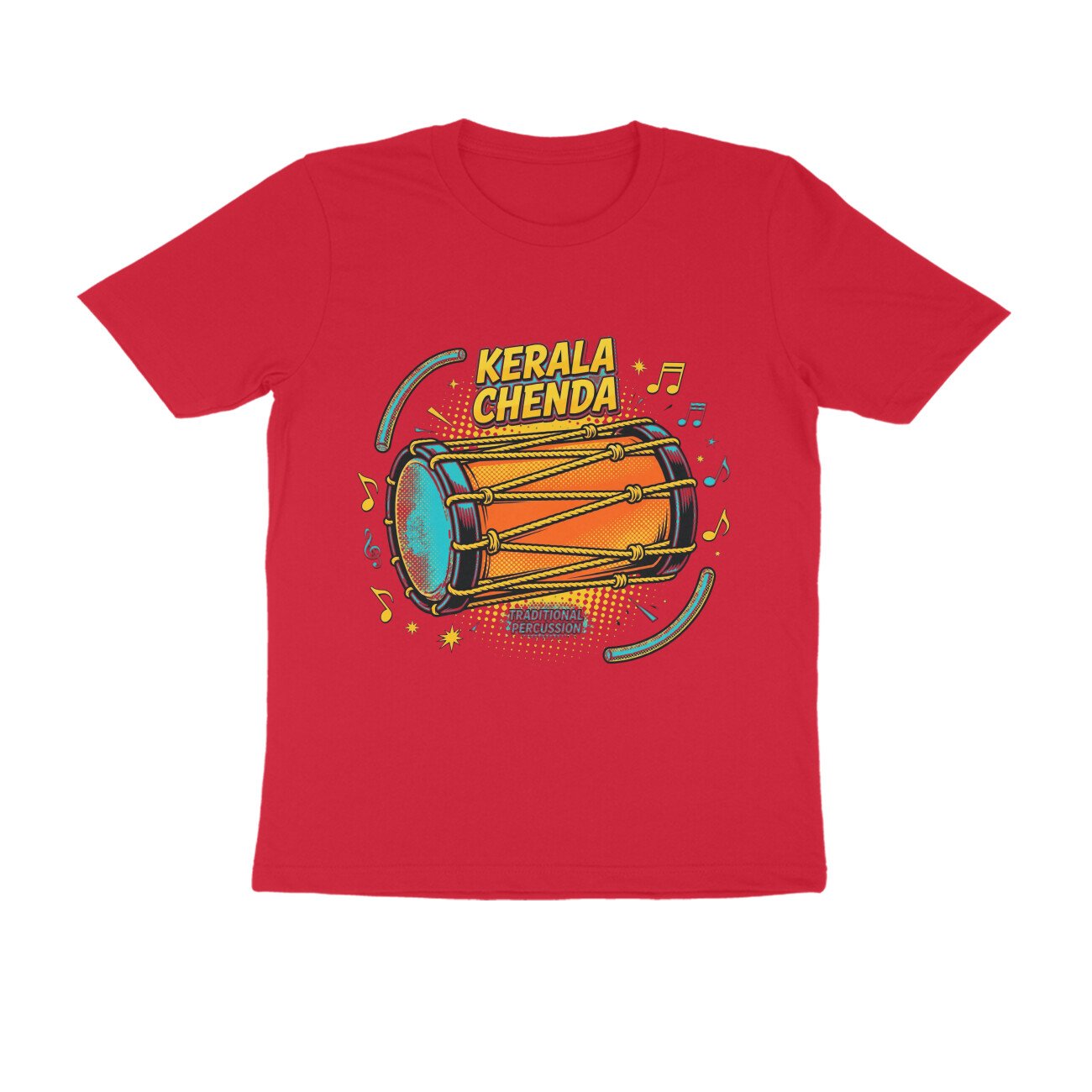 Kerala Chenda vibrant T-Shirt – Traditional Kerala Drum Graphic Tee | Devlipi - Image 12