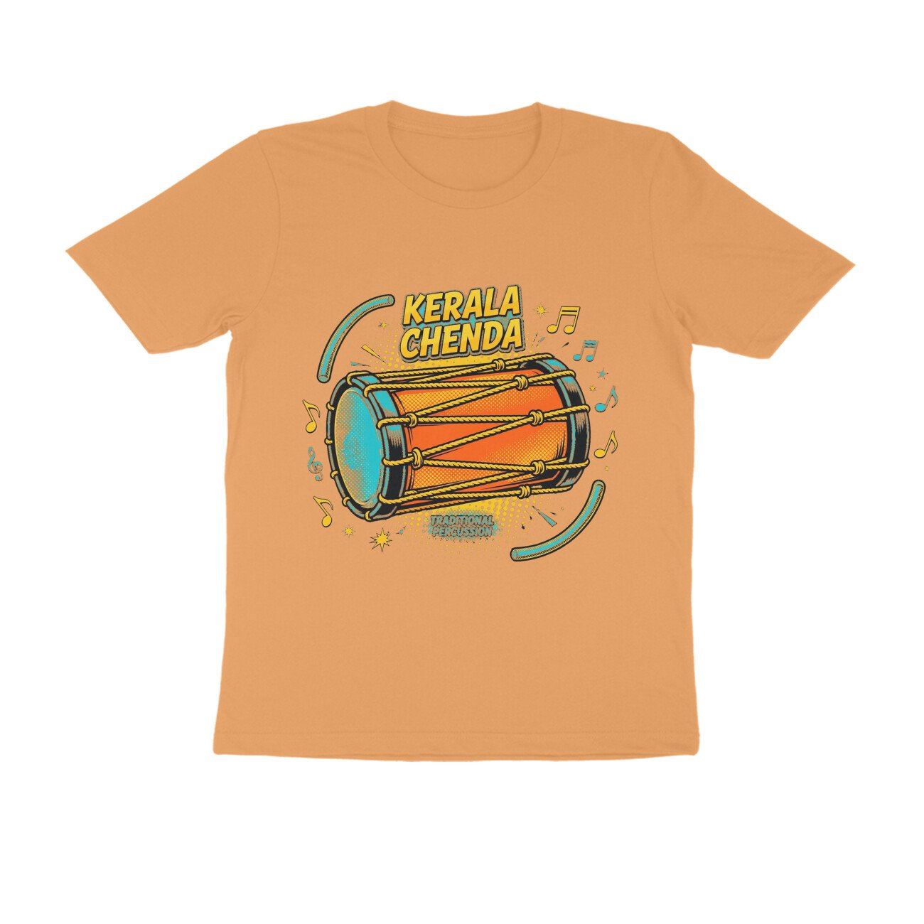 Kerala Chenda vibrant T-Shirt – Traditional Kerala Drum Graphic Tee | Devlipi - Image 13