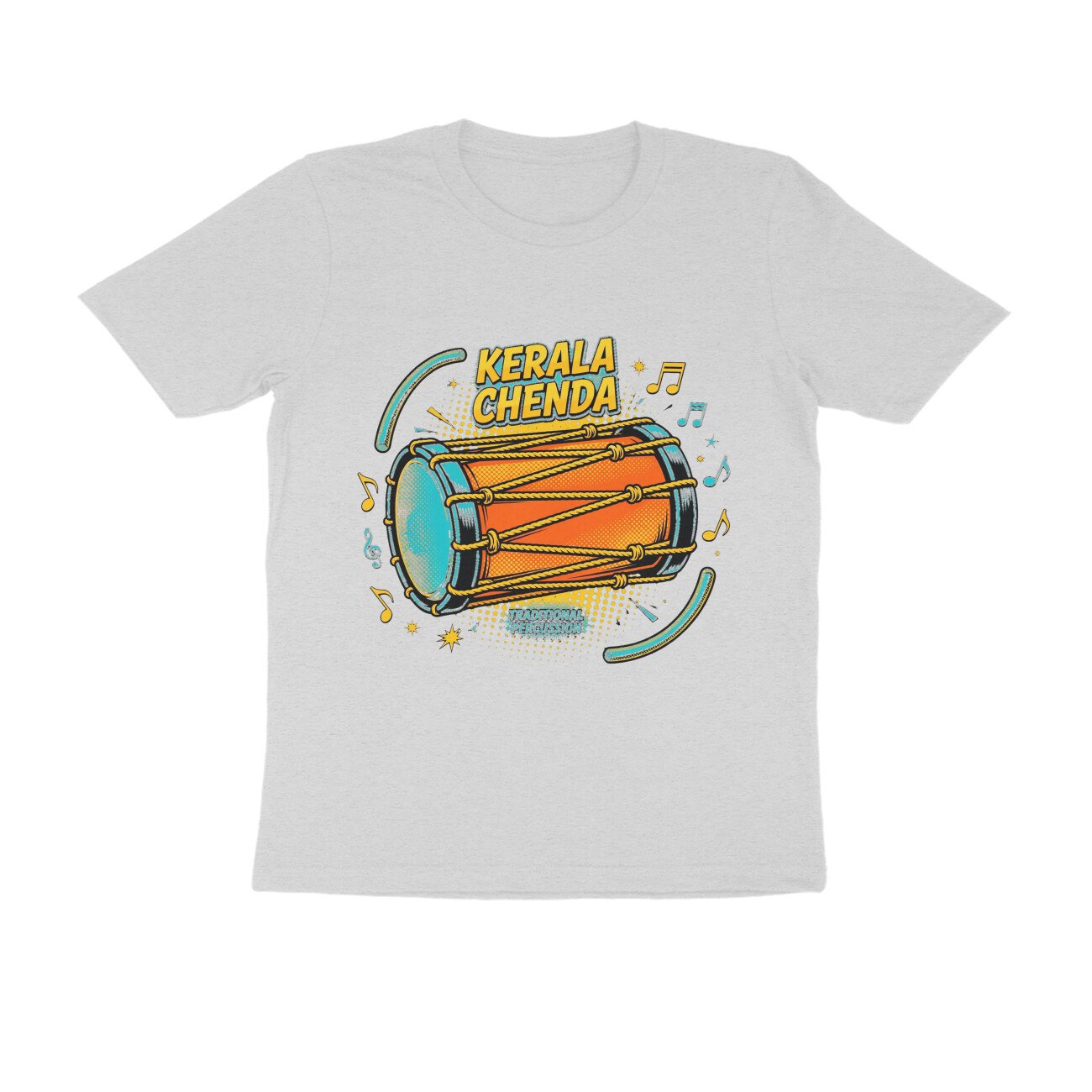 Kerala Chenda vibrant T-Shirt – Traditional Kerala Drum Graphic Tee | Devlipi - Image 14