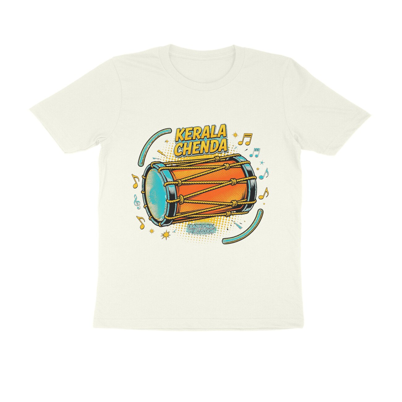 Kerala Chenda vibrant T-Shirt – Traditional Kerala Drum Graphic Tee | Devlipi - Image 15