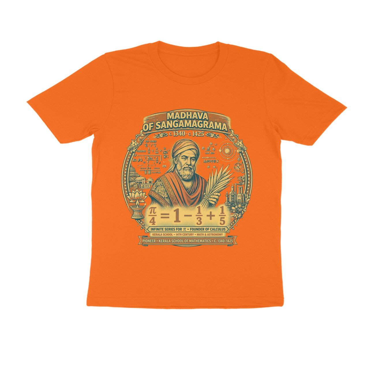 Madhava of Sangamagrama T-Shirt | Kerala School of Mathematics | Infinite Series Pi Formula | Ancient Indian Mathematician Tee - Image 10