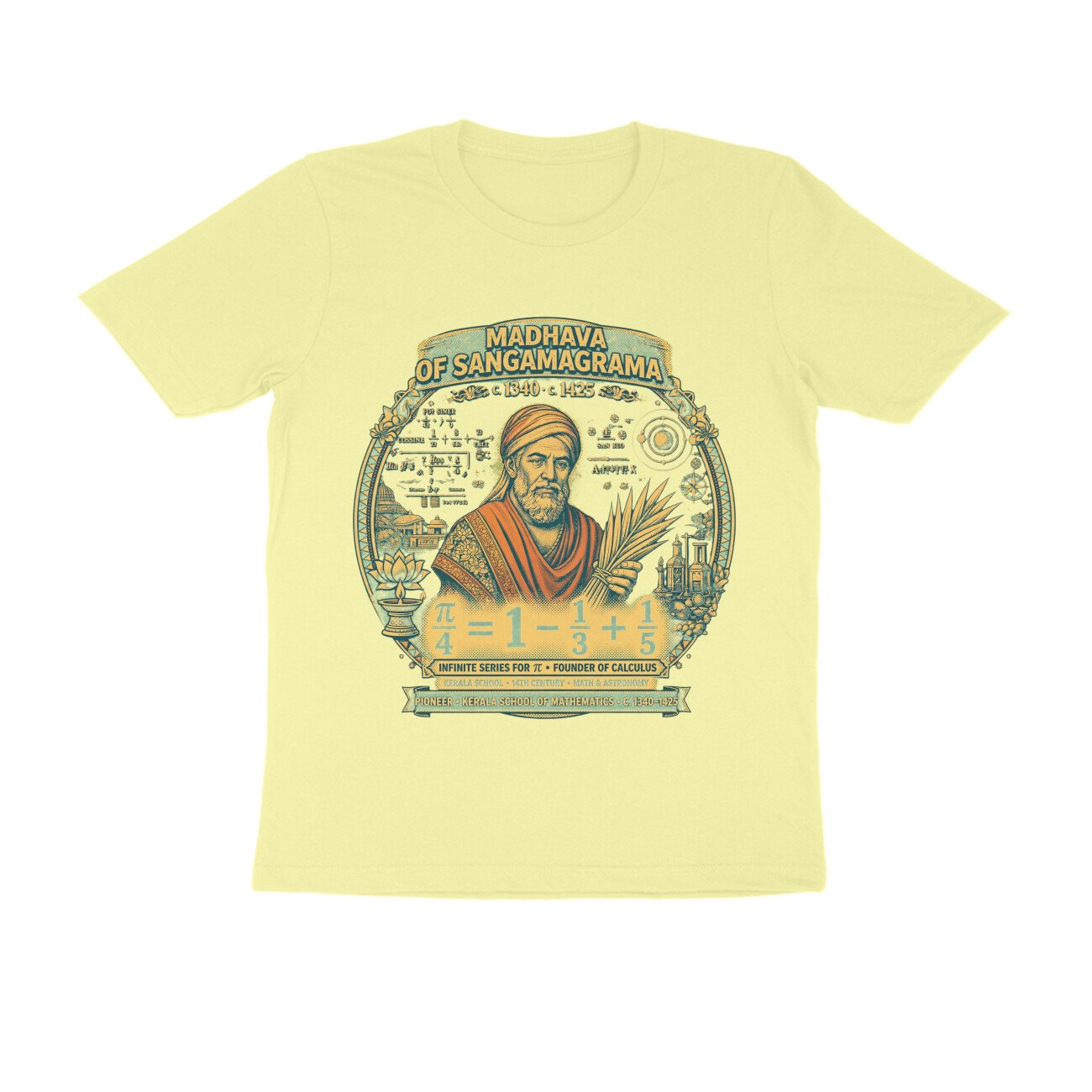Madhava of Sangamagrama T-Shirt | Kerala School of Mathematics | Infinite Series Pi Formula | Ancient Indian Mathematician Tee - Image 16