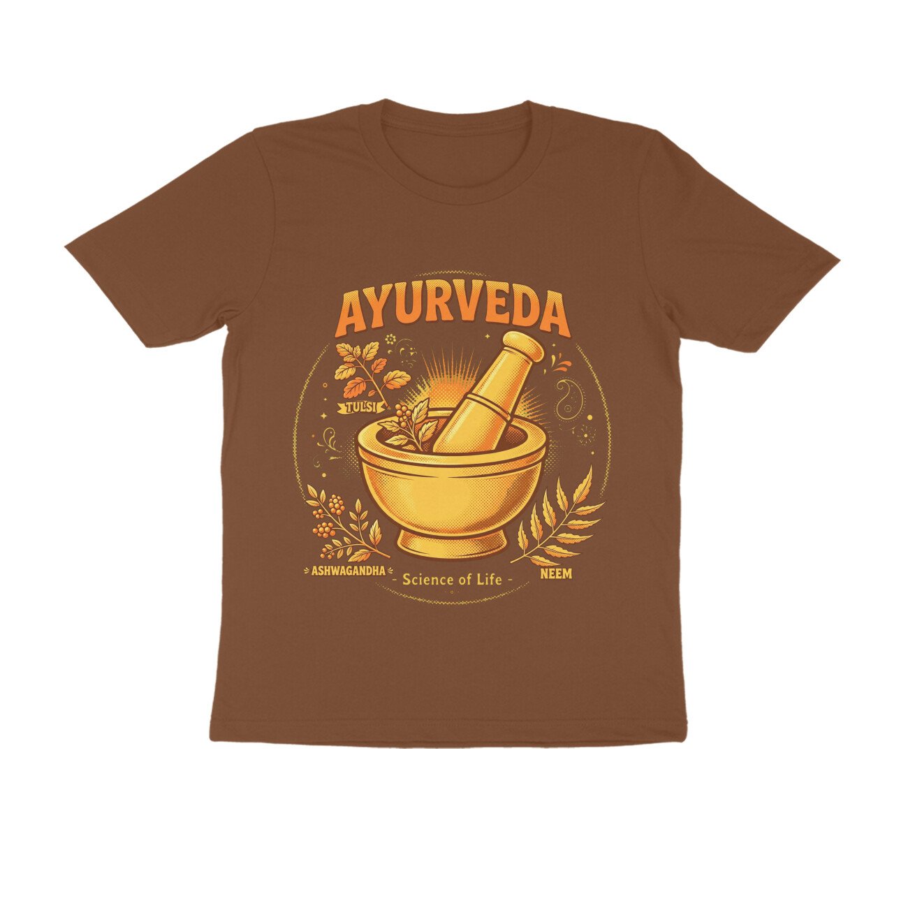 Kerala Ayurveda T-Shirt – Ayurvedic Treatment & Herbal Wellness Graphic Tee | Devlipi
