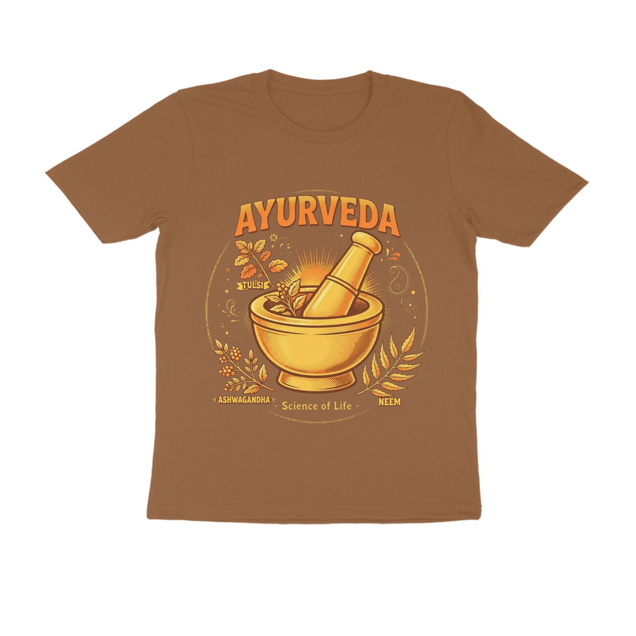 Kerala Ayurveda T-Shirt – Ayurvedic Treatment & Herbal Wellness Graphic Tee | Devlipi - Image 2