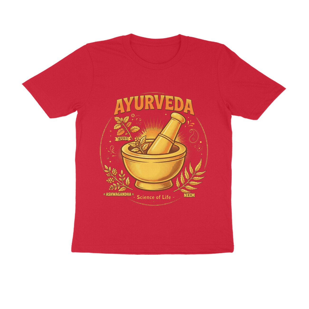 Kerala Ayurveda T-Shirt – Ayurvedic Treatment & Herbal Wellness Graphic Tee | Devlipi - Image 10