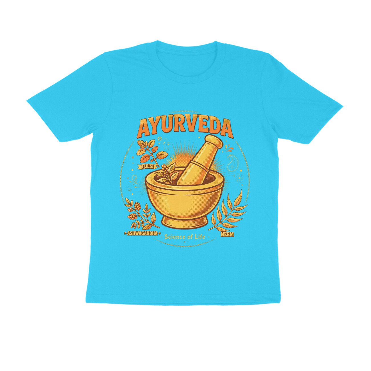 Kerala Ayurveda T-Shirt – Ayurvedic Treatment & Herbal Wellness Graphic Tee | Devlipi - Image 13