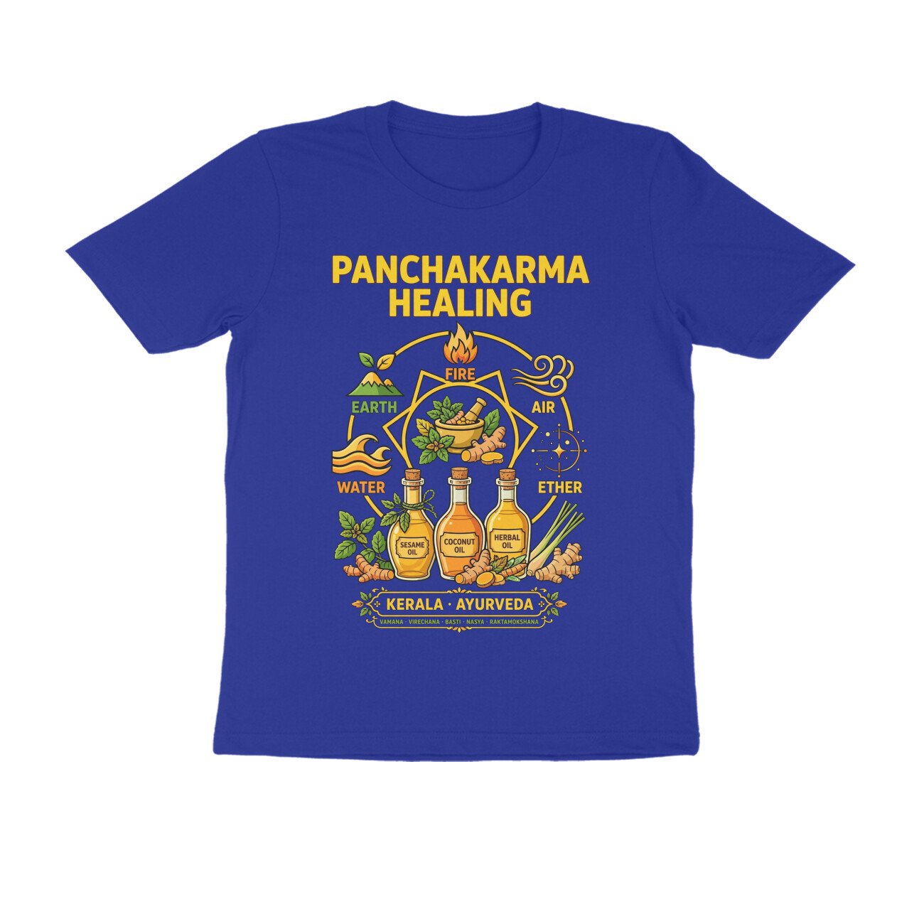 Kerala Ayurveda Treatment T-Shirt – Panchakarma Healing & Herbal Wellness Graphic Tee | Devlipi - Image 11