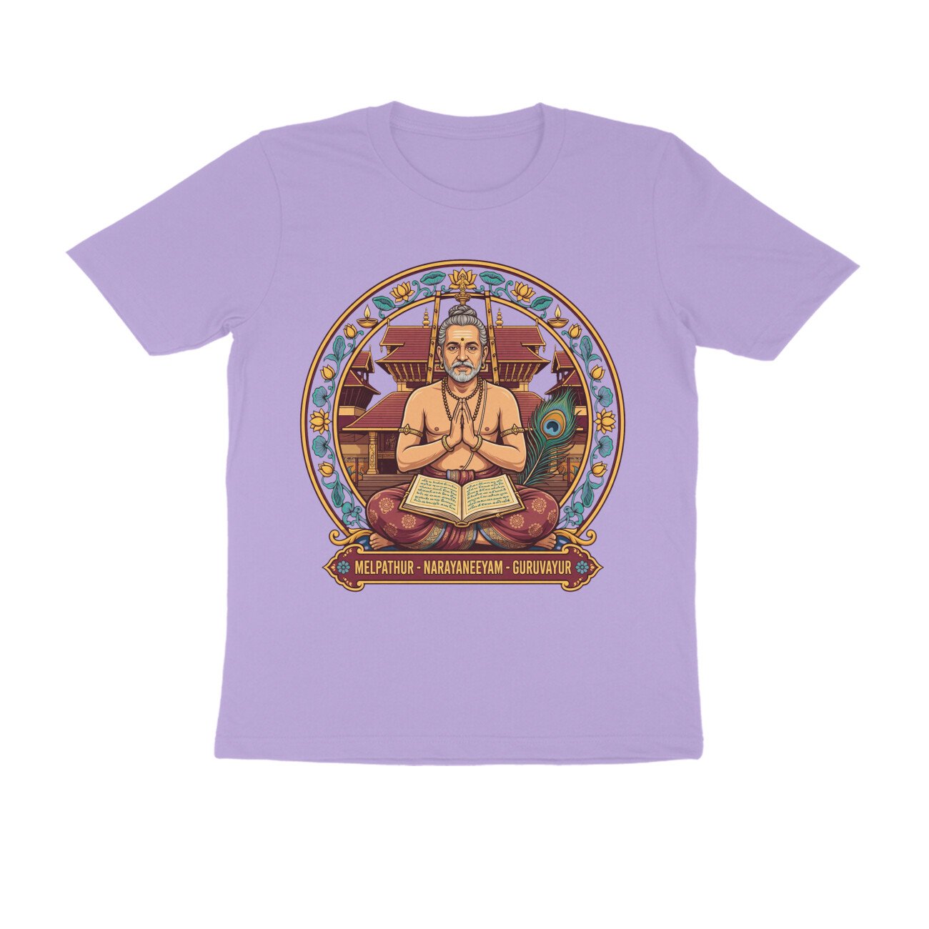 Melpathur Narayana Bhattathiri T-Shirt | Guruvayur Spiritual Heritage Graphic Tee | Devlipi - Image 5