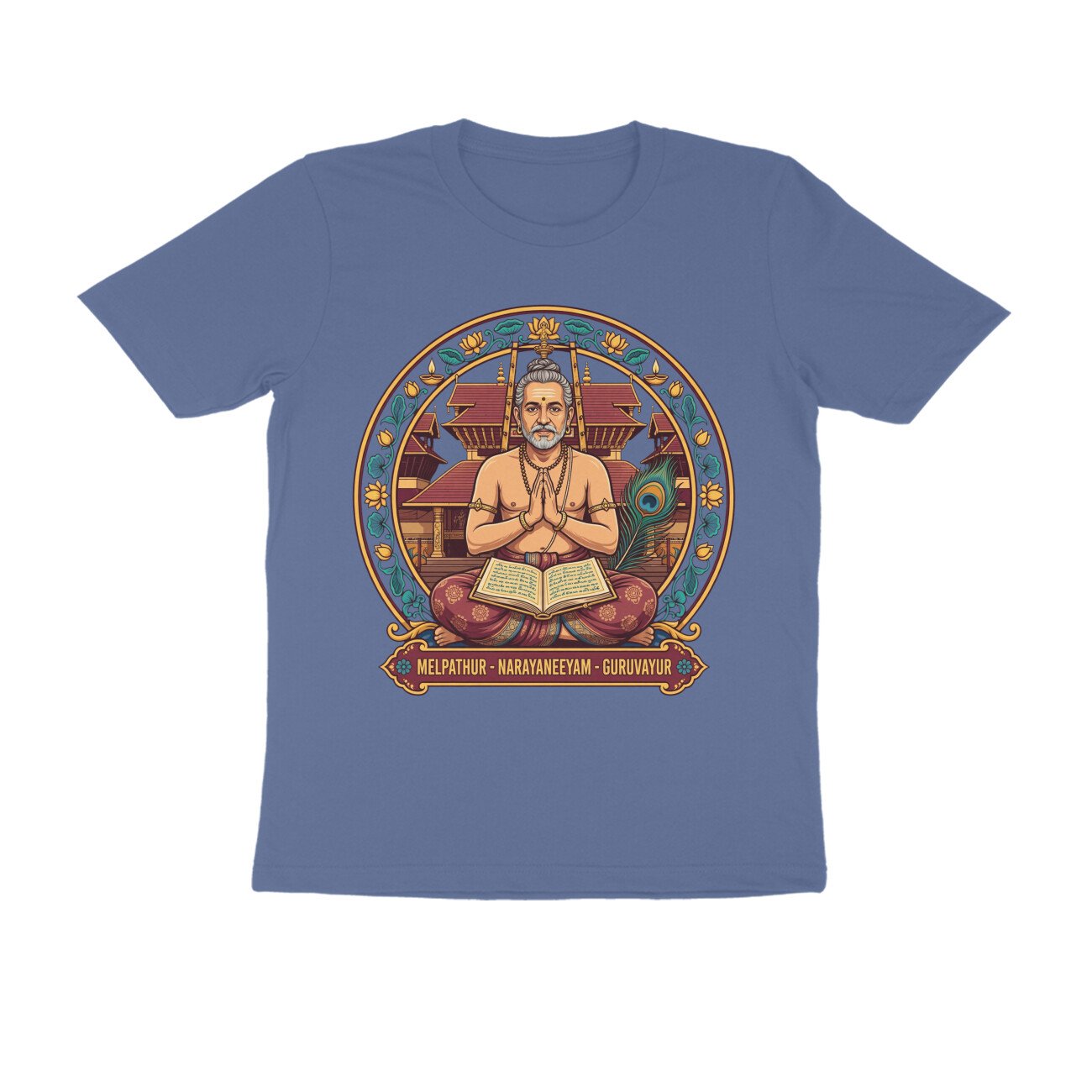 Melpathur Narayana Bhattathiri T-Shirt | Guruvayur Spiritual Heritage Graphic Tee | Devlipi - Image 9