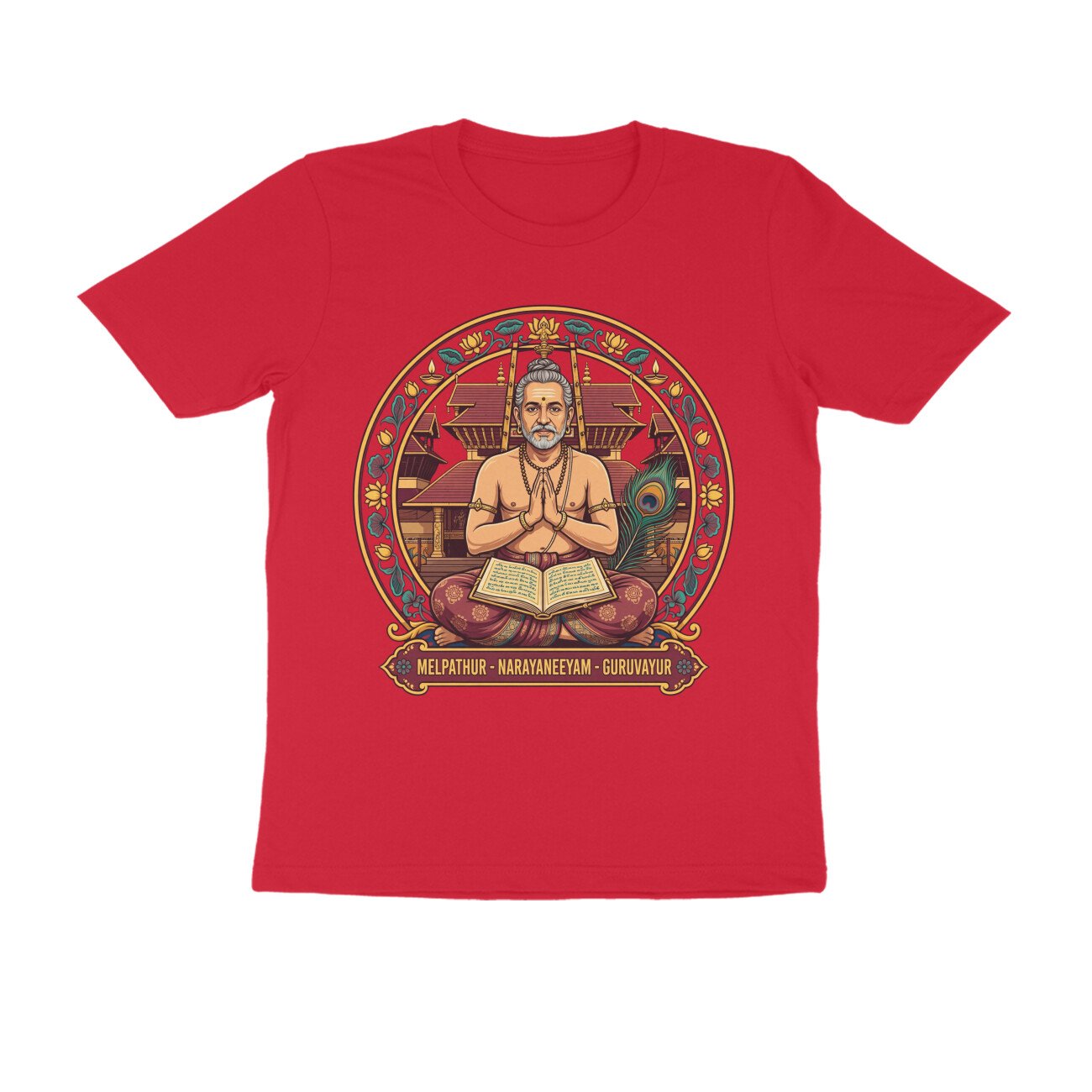 Melpathur Narayana Bhattathiri T-Shirt | Guruvayur Spiritual Heritage Graphic Tee | Devlipi - Image 11