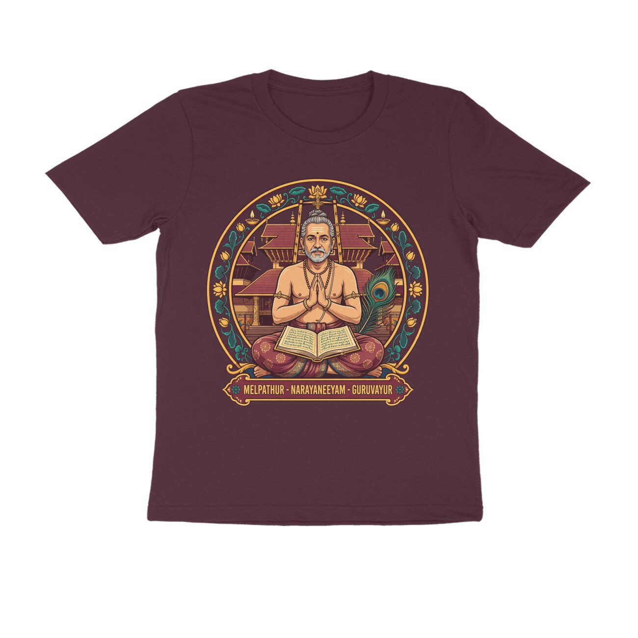 Melpathur Narayana Bhattathiri T-Shirt | Guruvayur Spiritual Heritage Graphic Tee | Devlipi - Image 12