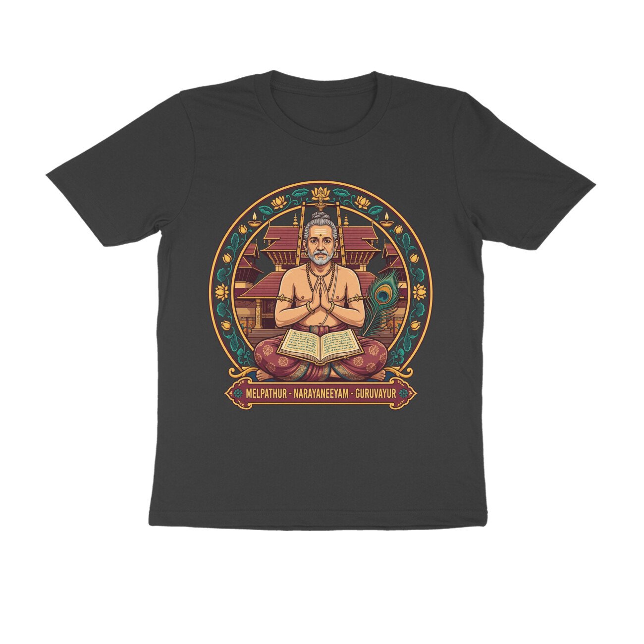 Melpathur Narayana Bhattathiri T-Shirt | Guruvayur Spiritual Heritage Graphic Tee | Devlipi - Image 13