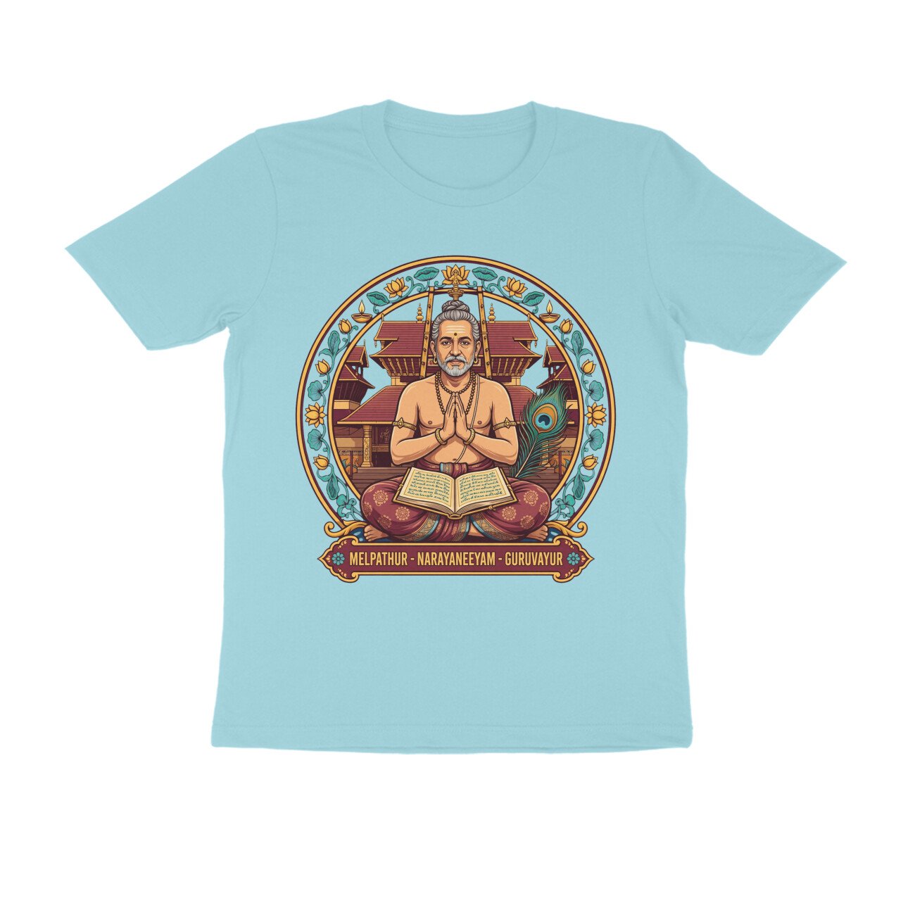 Melpathur Narayana Bhattathiri T-Shirt | Guruvayur Spiritual Heritage Graphic Tee | Devlipi - Image 14