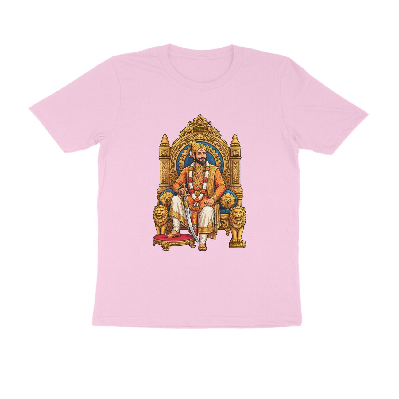 Chhatrapati Shivaji Maharaj T-Shirt | Maratha Warrior King Royal Throne Graphic Tee - Image 6