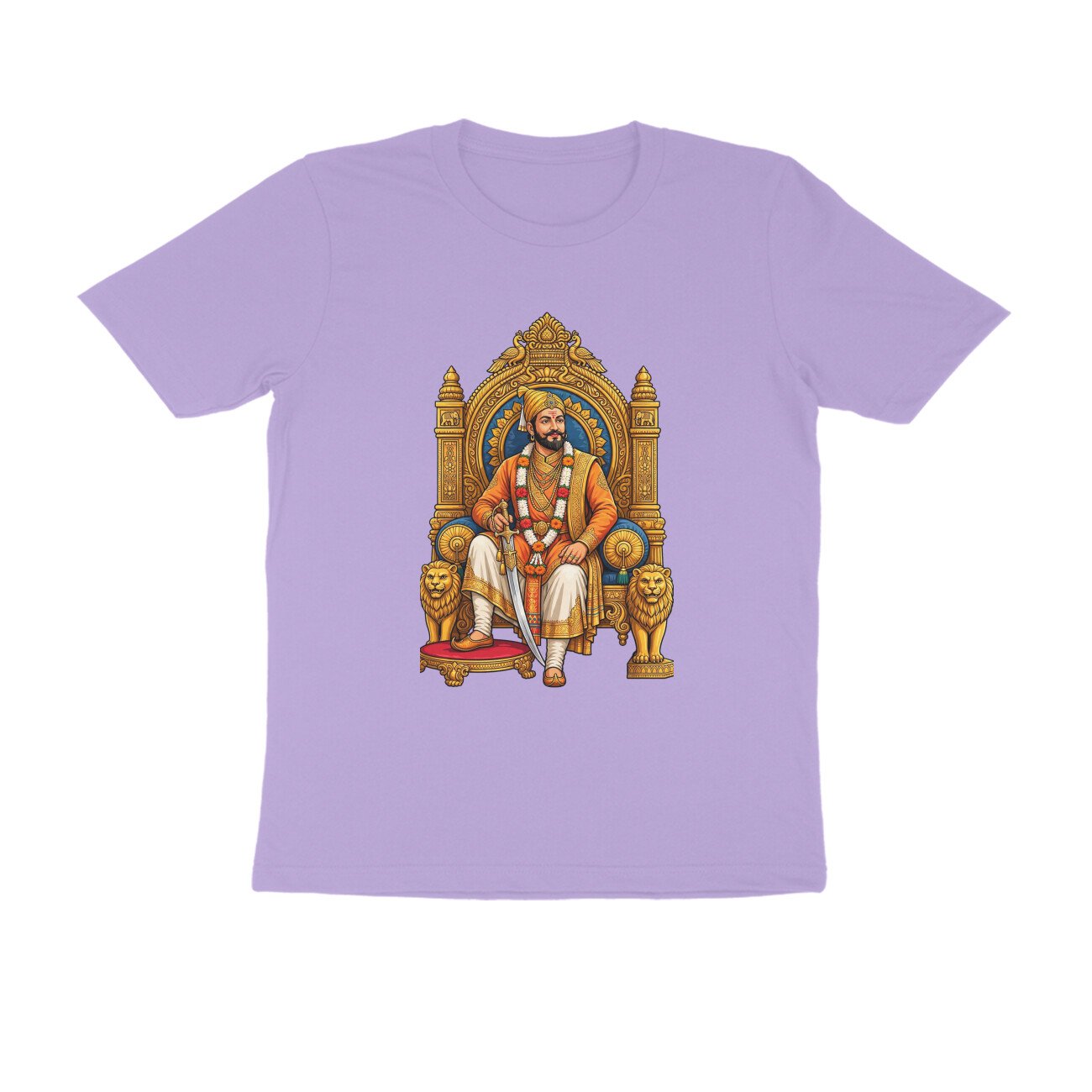 Chhatrapati Shivaji Maharaj T-Shirt | Maratha Warrior King Royal Throne Graphic Tee - Image 7