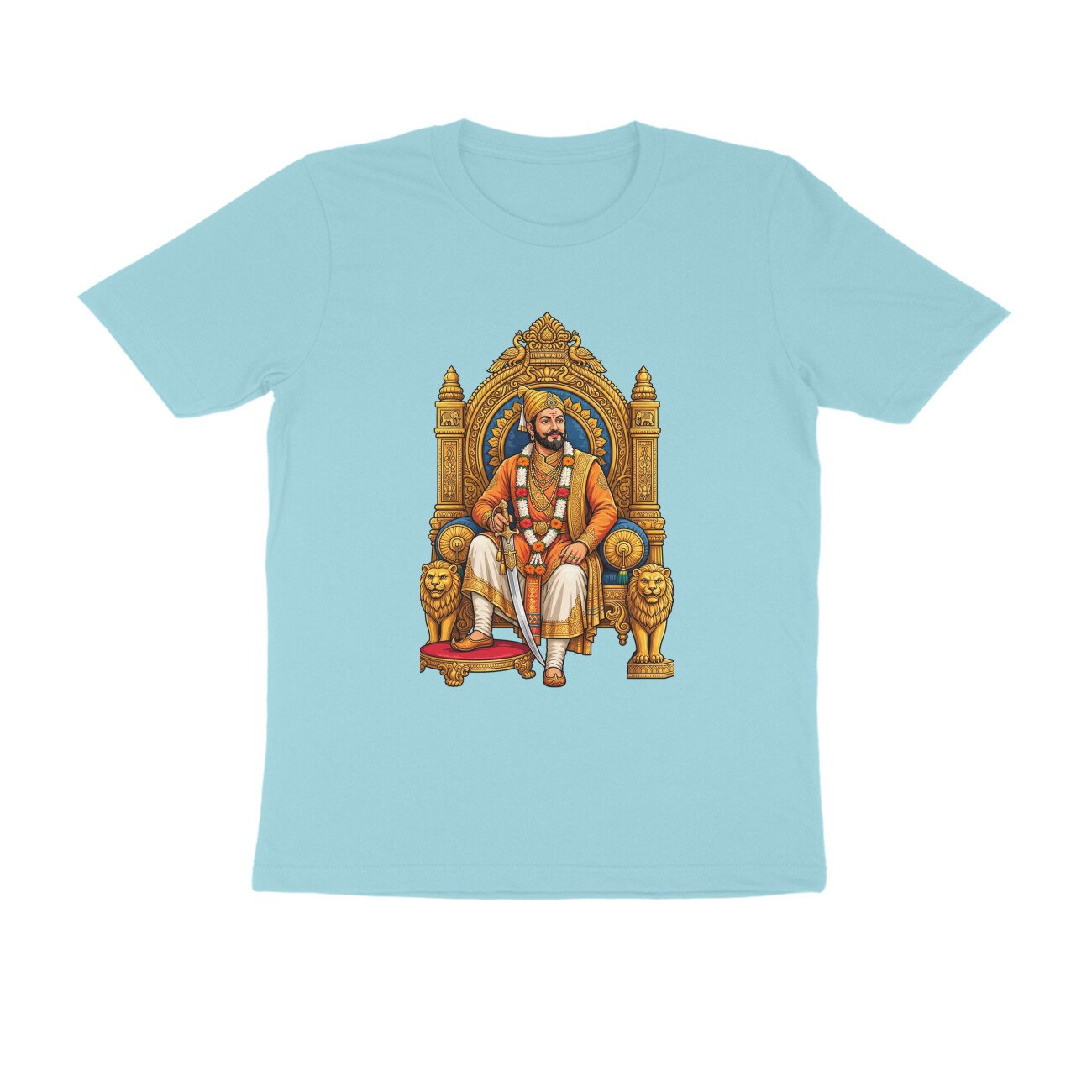 Chhatrapati Shivaji Maharaj T-Shirt | Maratha Warrior King Royal Throne Graphic Tee - Image 10