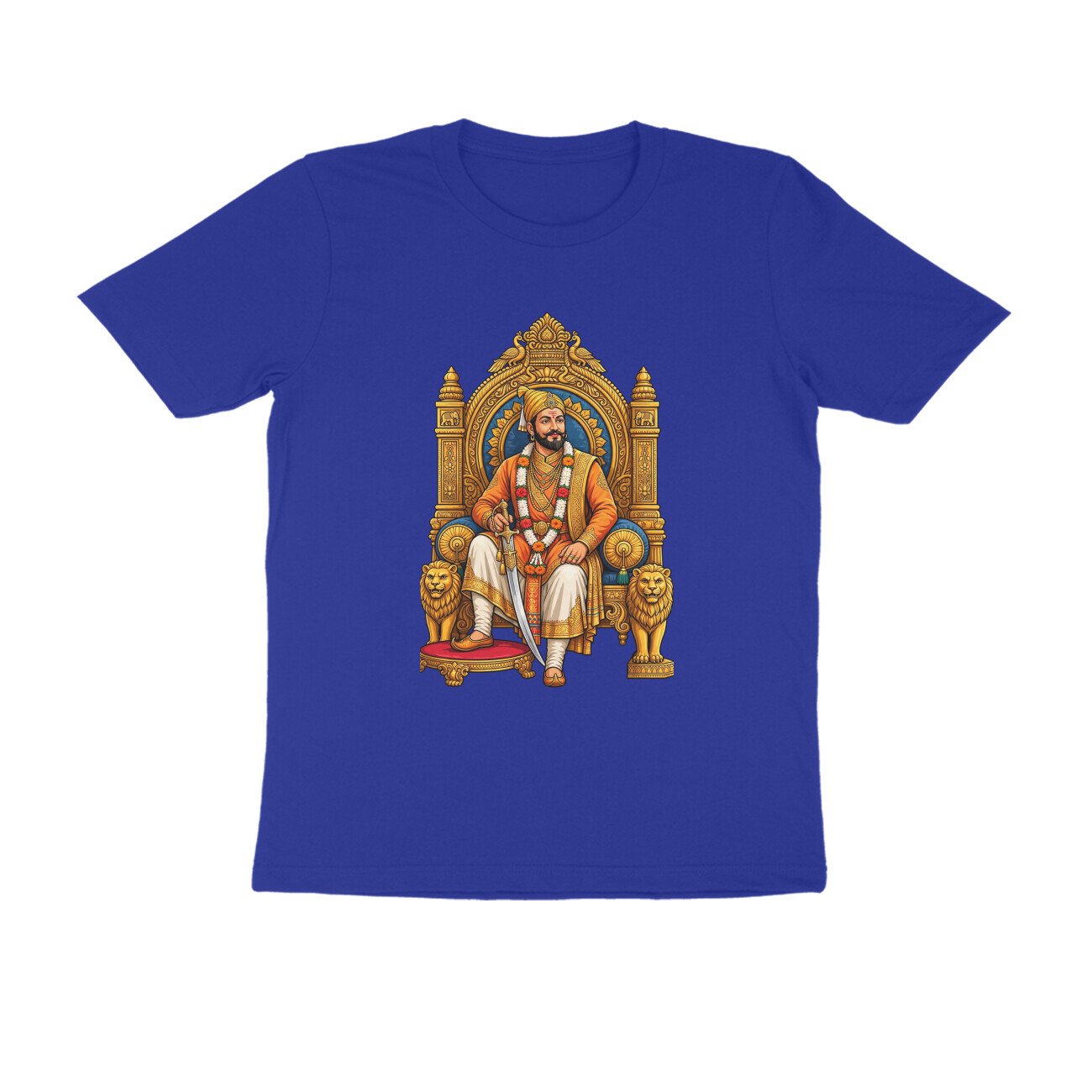 Chhatrapati Shivaji Maharaj T-Shirt | Maratha Warrior King Royal Throne Graphic Tee - Image 11