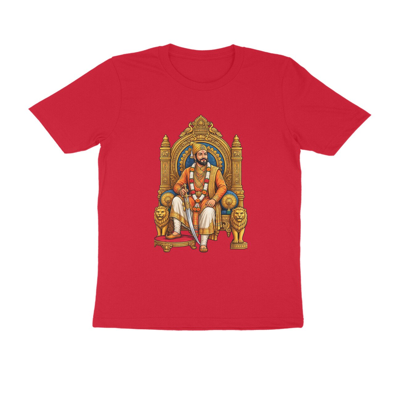 Chhatrapati Shivaji Maharaj T-Shirt | Maratha Warrior King Royal Throne Graphic Tee - Image 14