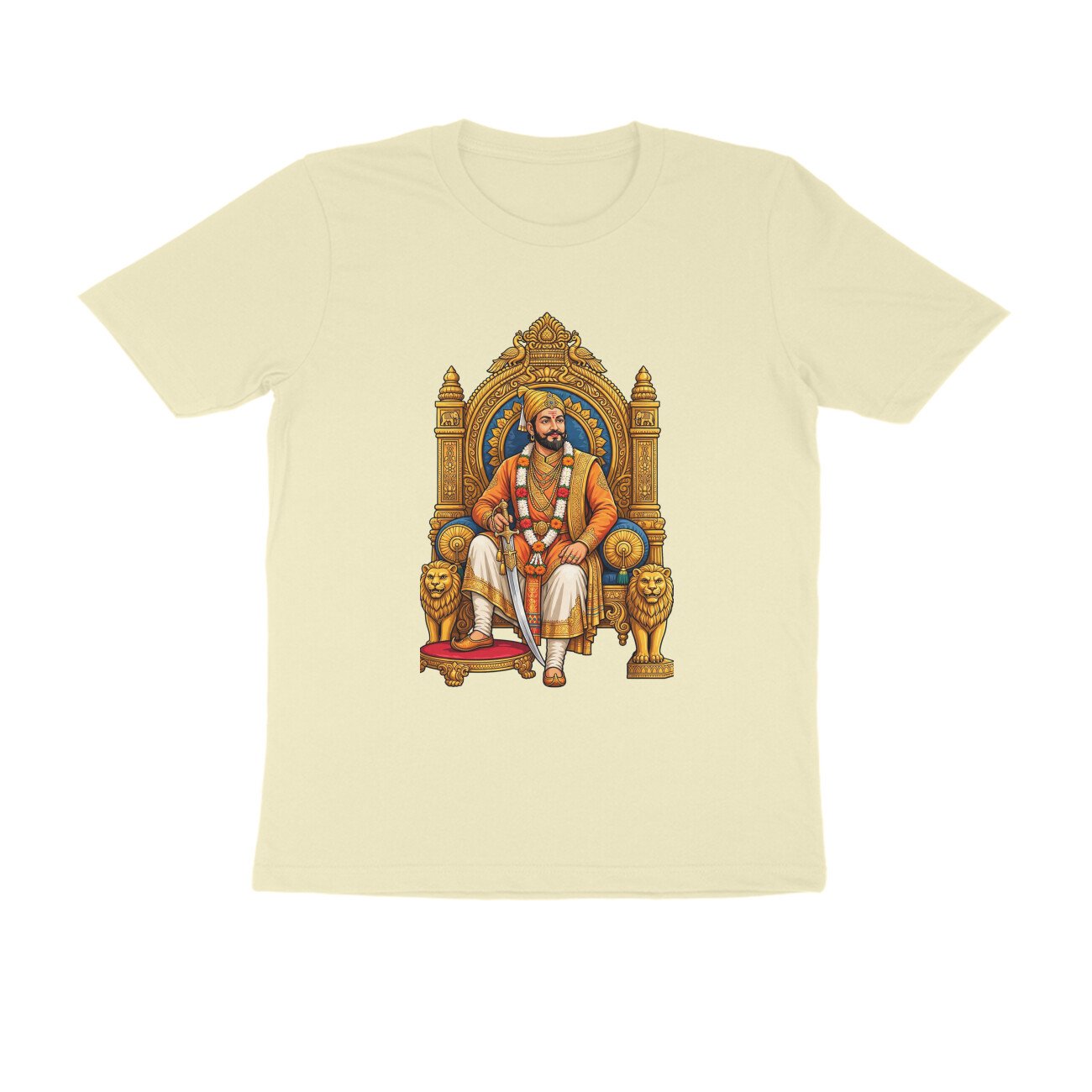 Chhatrapati Shivaji Maharaj T-Shirt | Maratha Warrior King Royal Throne Graphic Tee - Image 15