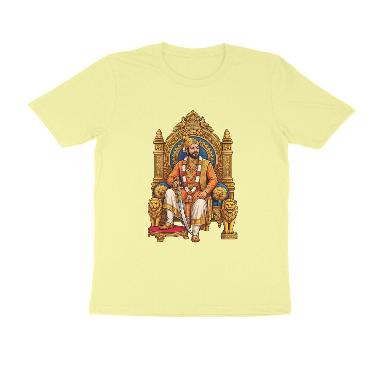 Chhatrapati Shivaji Maharaj T-Shirt | Maratha Warrior King Royal Throne Graphic Tee - Image 16