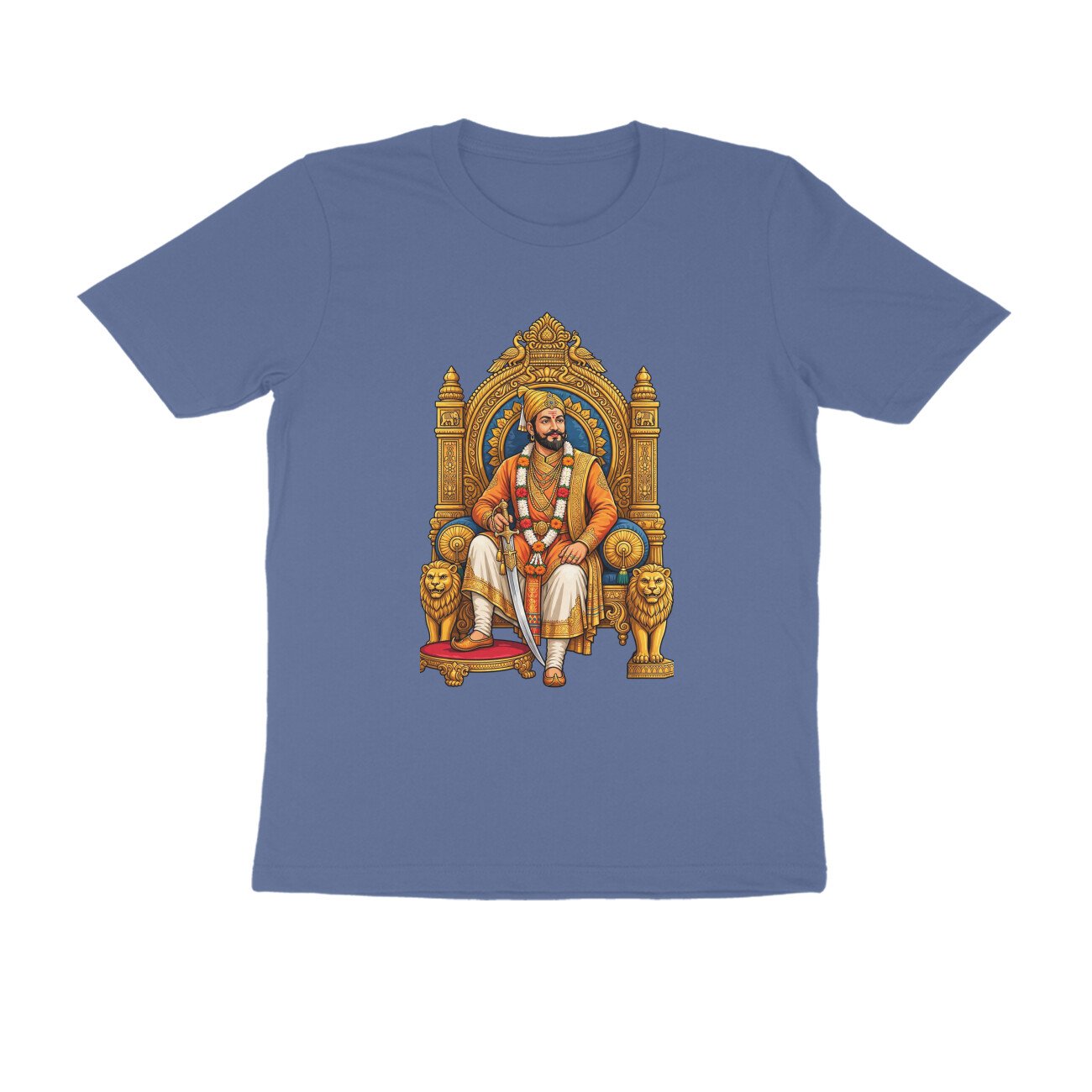 Chhatrapati Shivaji Maharaj T-Shirt | Maratha Warrior King Royal Throne Graphic Tee - Image 17