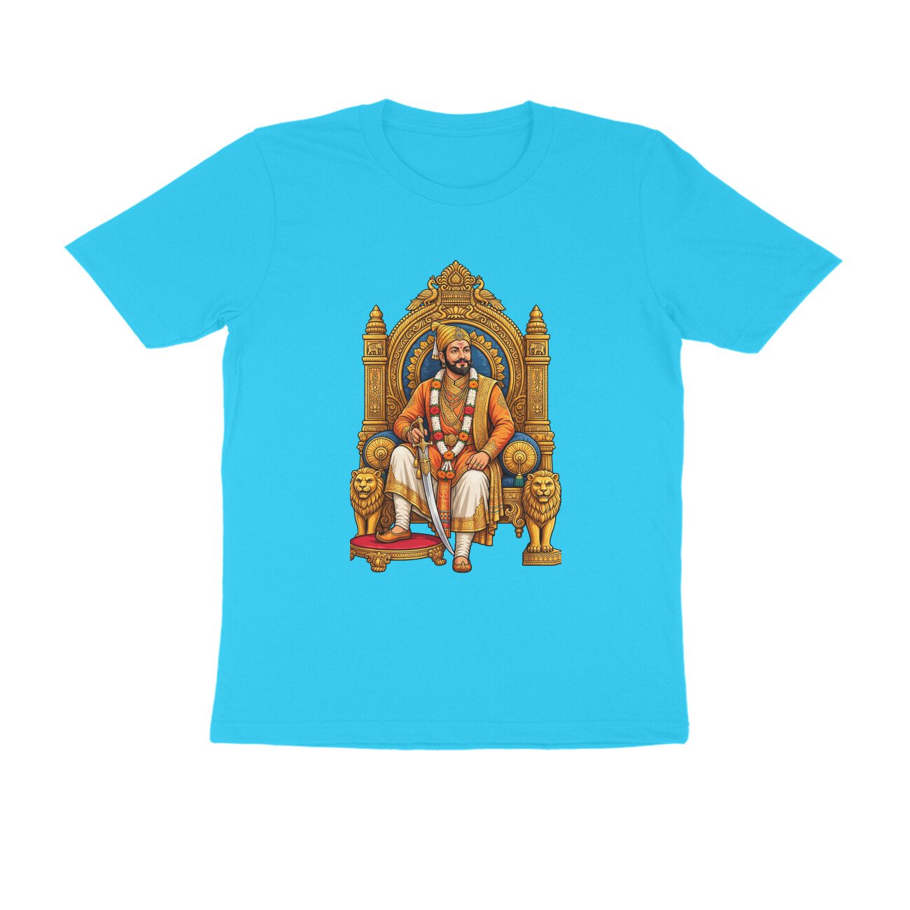 Chhatrapati Shivaji Maharaj T-Shirt | Maratha Warrior King Royal Throne Graphic Tee - Image 18