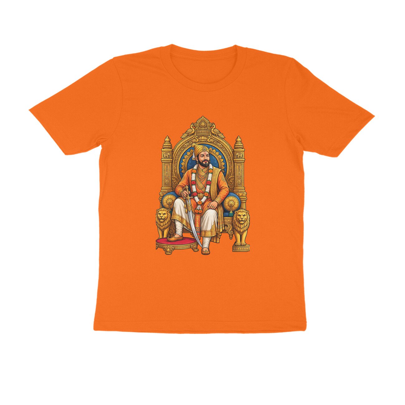 Chhatrapati Shivaji Maharaj T-Shirt | Maratha Warrior King Royal Throne Graphic Tee - Image 19