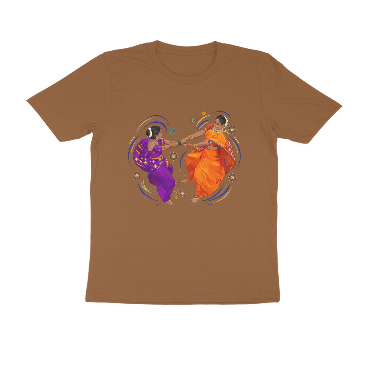 फुगडी T-Shirt | Fugadi Dance Maharashtra Traditional Marathi Culture Design - Image 2